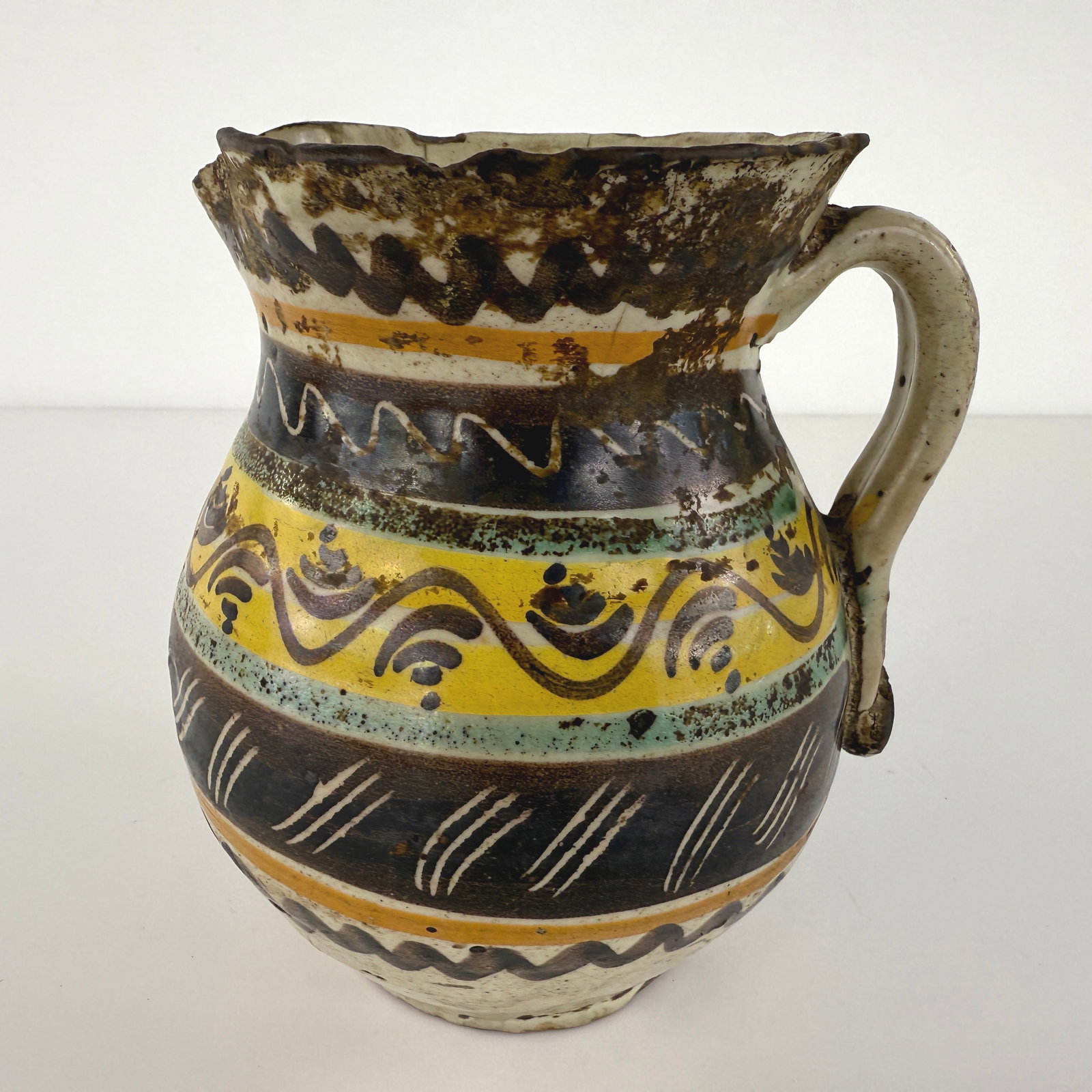 HAND PAINTED CERAMIC JUG - 3