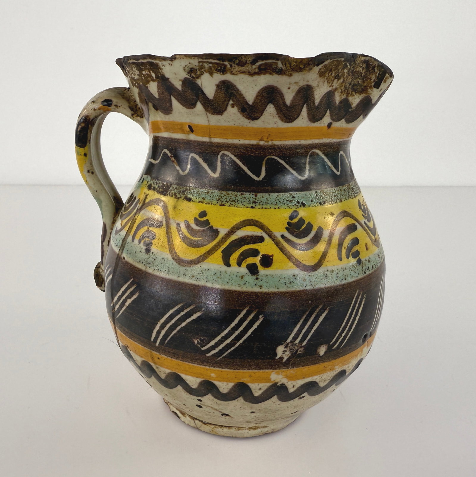 HAND PAINTED CERAMIC JUG - 4