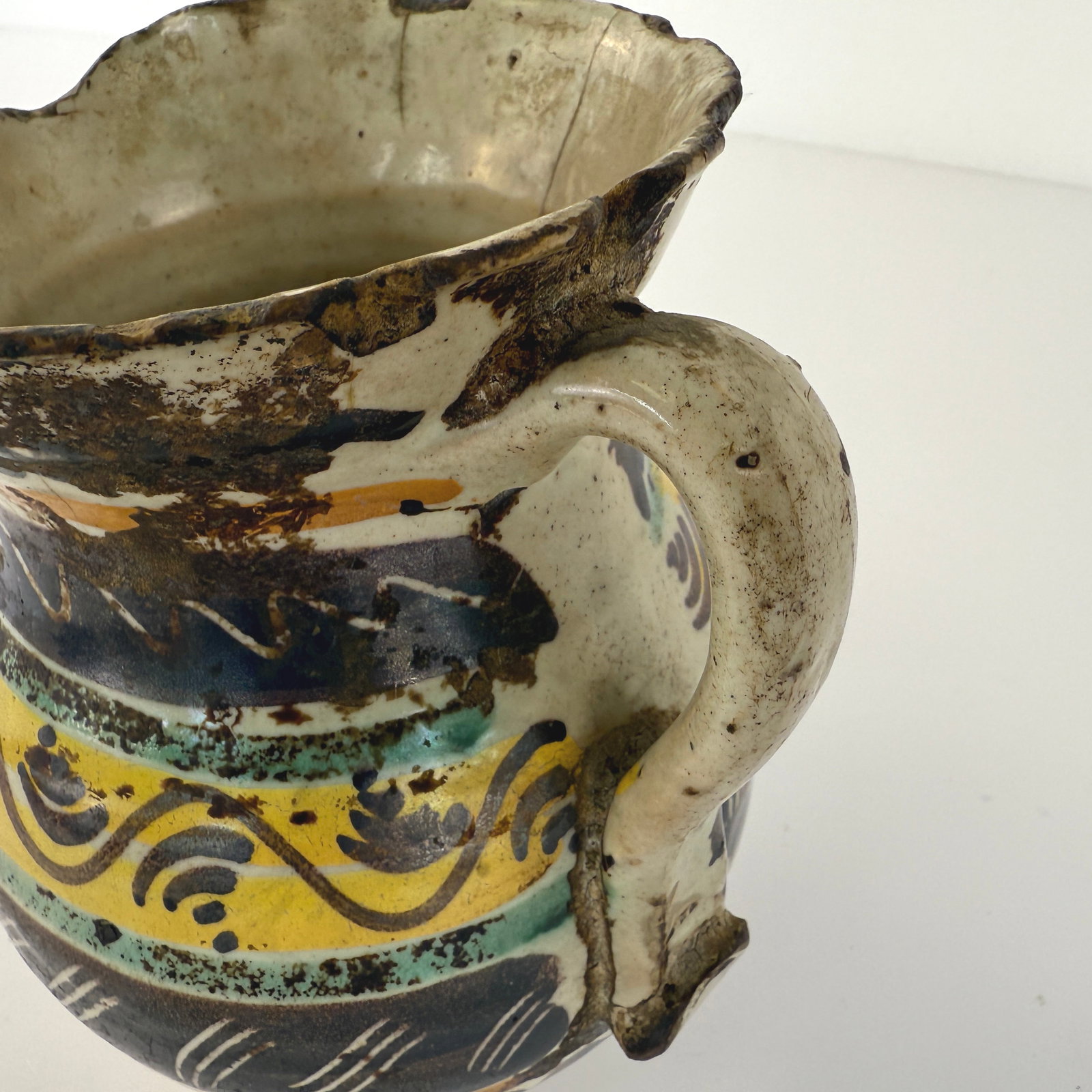 HAND PAINTED CERAMIC JUG - 6