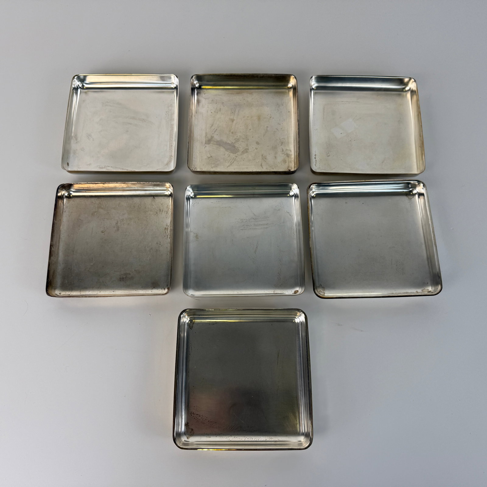 (7) SILVER PLATED SECTIONAL SERVING TRAYS BEARD - 3