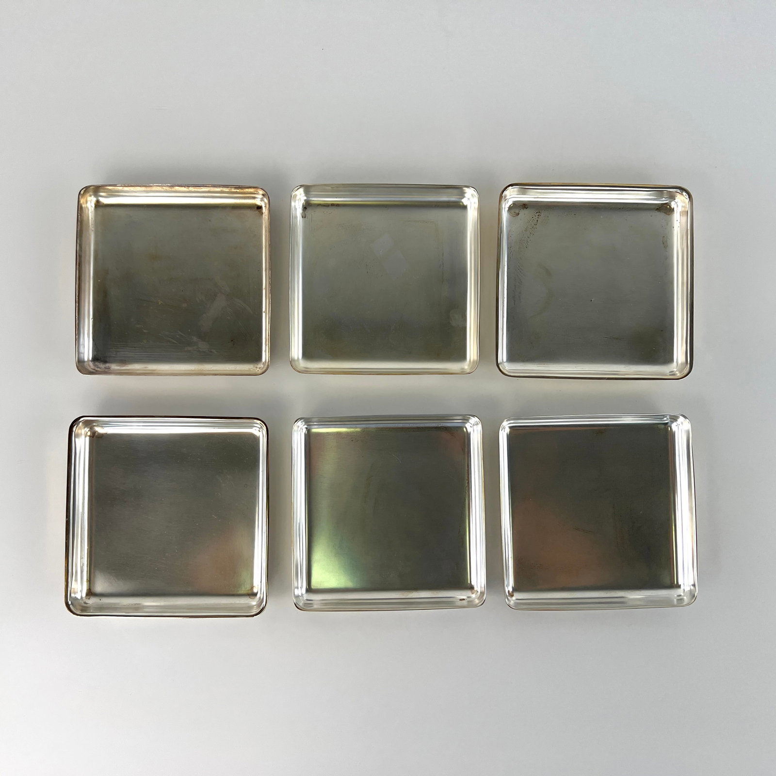 (7) SILVER PLATED SECTIONAL SERVING TRAYS BEARD - 7