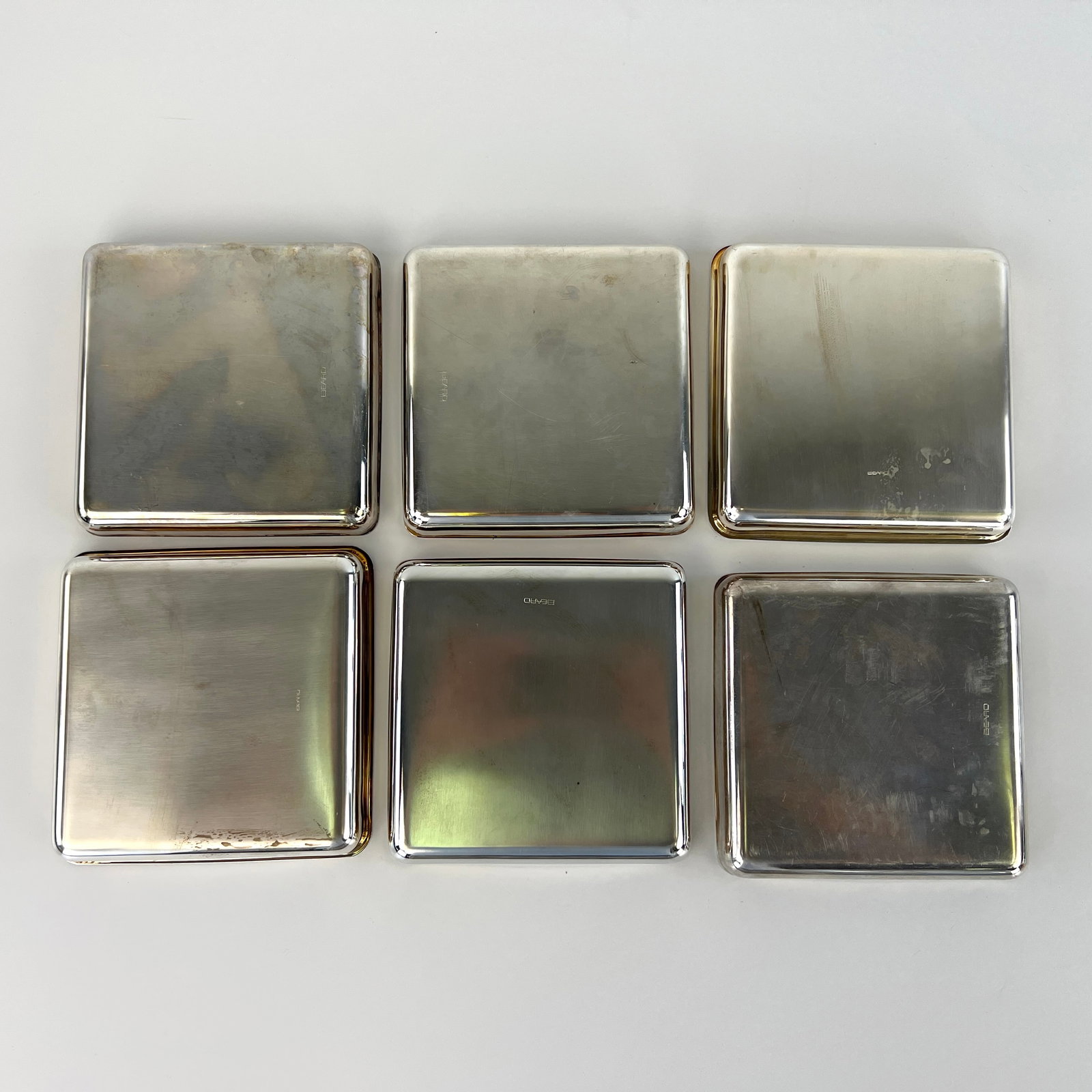 (7) SILVER PLATED SECTIONAL SERVING TRAYS BEARD - 8