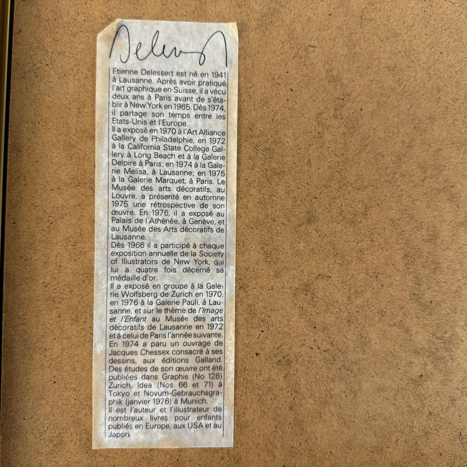 ETIENNE DELESSERT FRAMED ARTWORK - 7