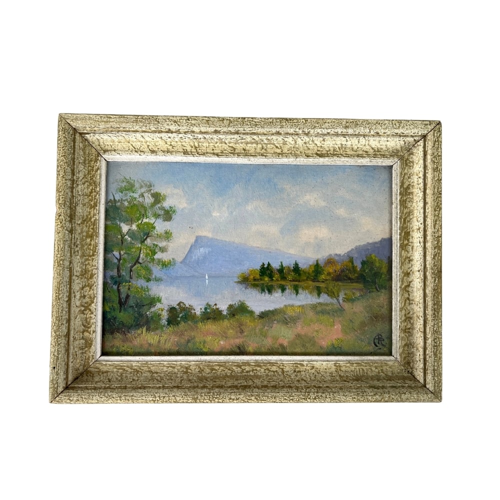 LAKE VIEW OIL ON CANVAS, SIGNED (1 of 7)