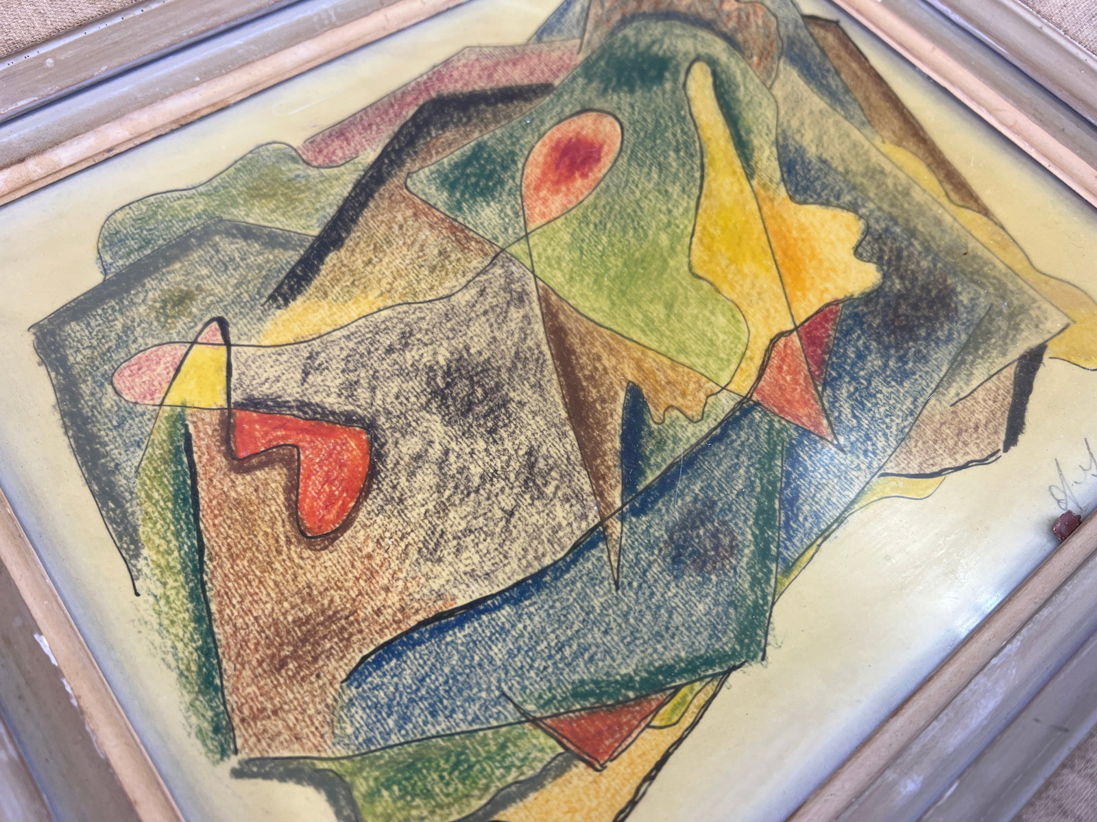 ABSTRACT PAINTING, SIGNED - 4