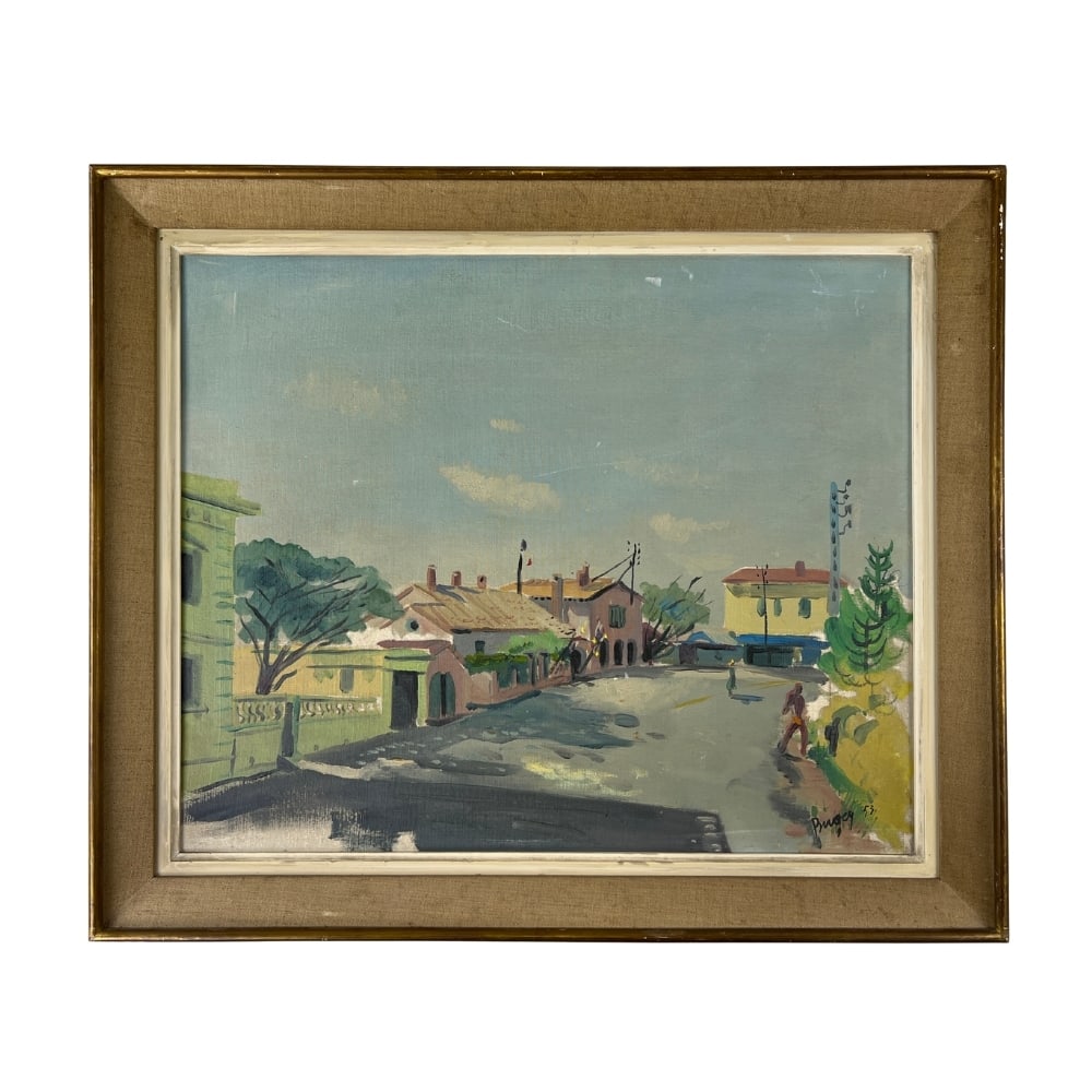 OIL ON CANVAS STREETSCAPE, SIGNED (1 of 9)