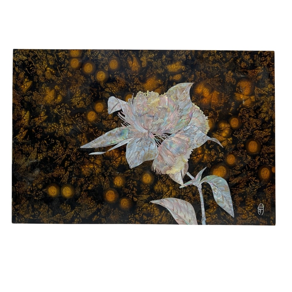 ASIAN MOTHER OF PEARL PAINTING (1 of 5)