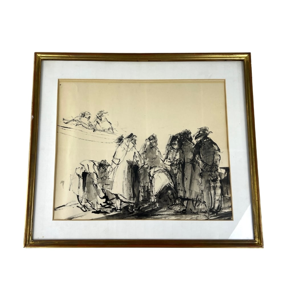 FRAMED CHARCOAL DRAWING (1 of 5)