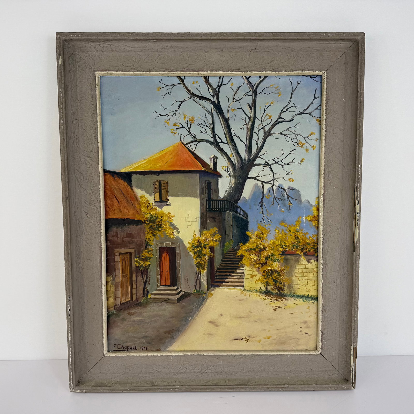 F. CHAPUIS OIL PAINTING, 1949 (1 of 6)