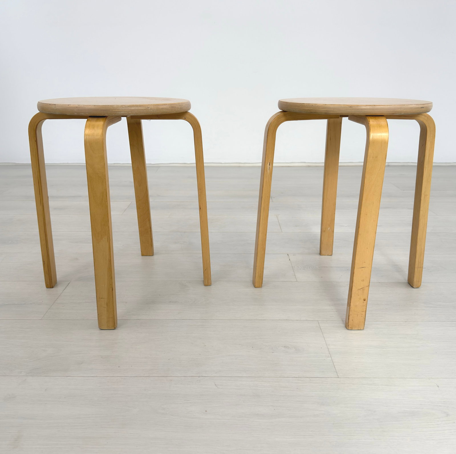 (3) STACKING STOOLS AFTER ALVAR AALTO - 12