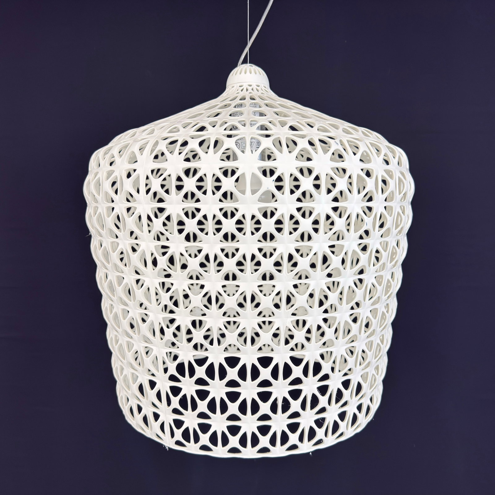 KARTELL KABUKI PENDANT LAMP: Dimensions: H 14.5” x W 20.5”. Italian Kartell Kabuki pendant lamp designed by Feruccio Laviani.