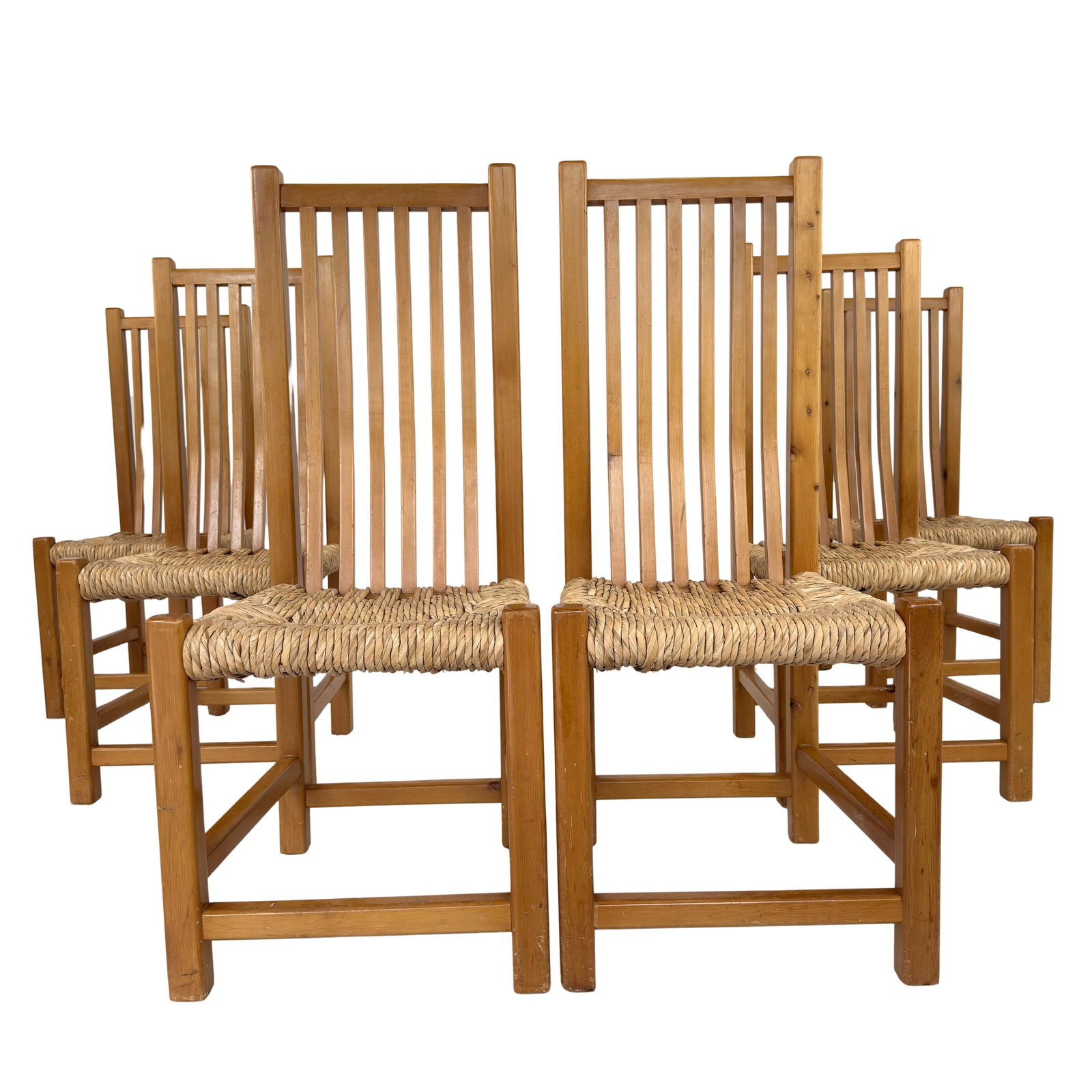 (6) HIGH BACK DINING CHAIRS MANNER OF PIERRE CHAPO (1 of 13)