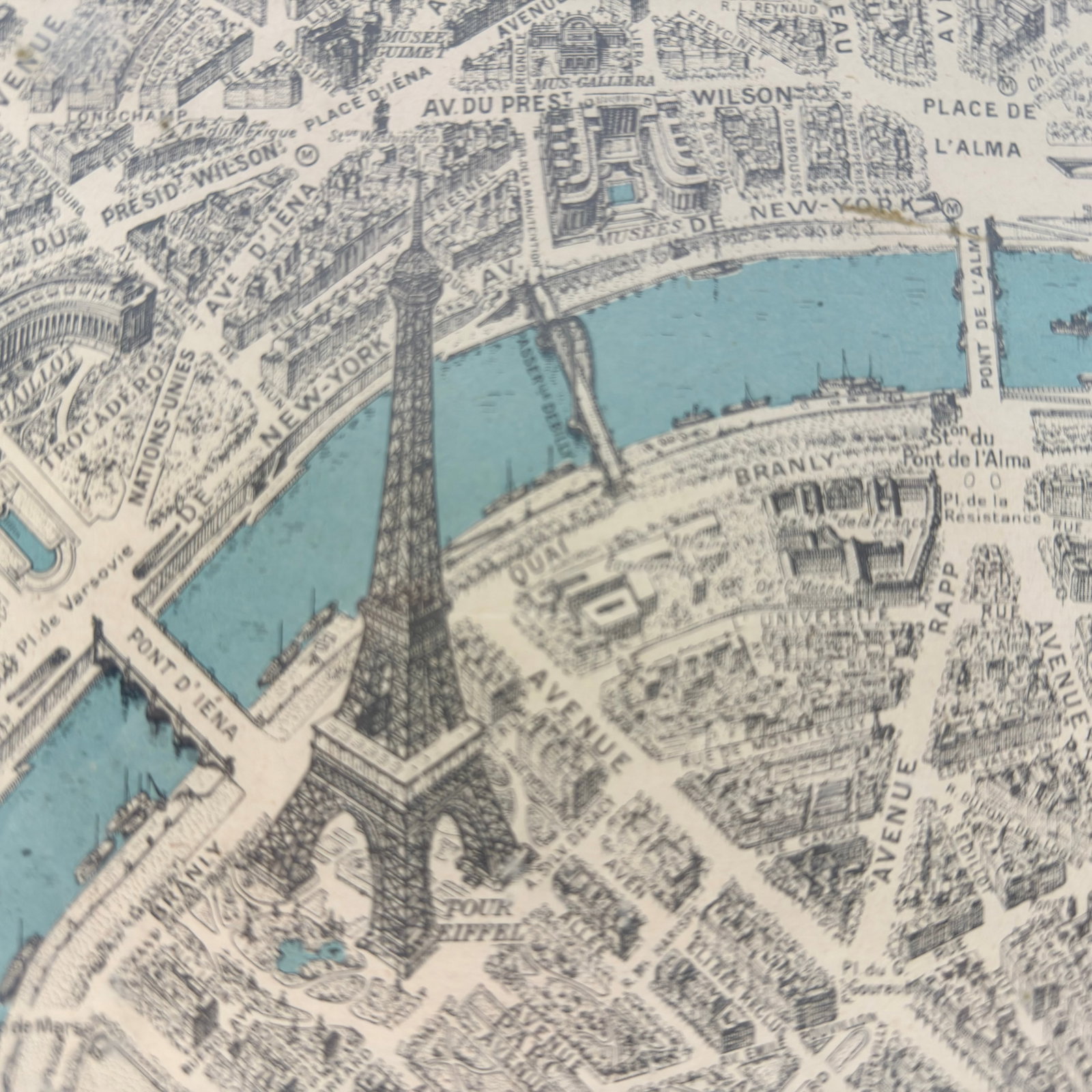 PLAN DE PARIS A VOL D’OESEAU MAP - 5