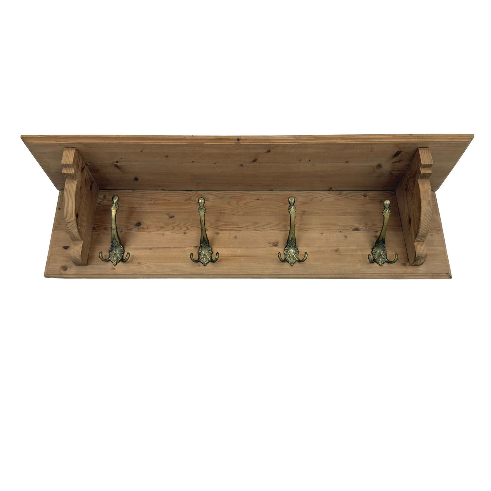 VINTAGE PINE WALL COAT RACK (1 of 7)