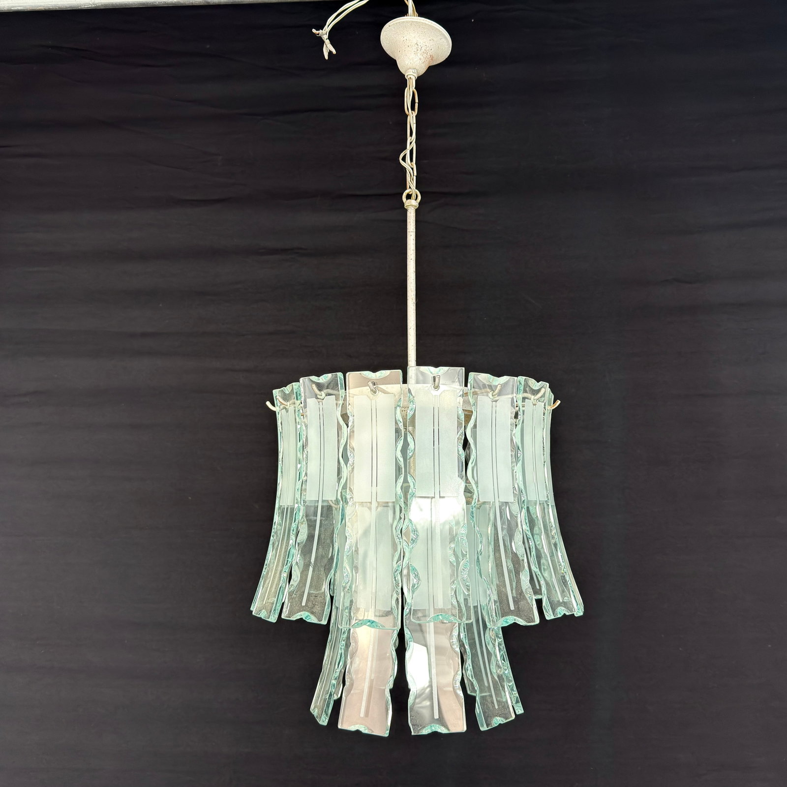 ITALIAN CHANDELIER ATTR. TO FONTANA ARTE ZERO QUATTRO (1 of 9)