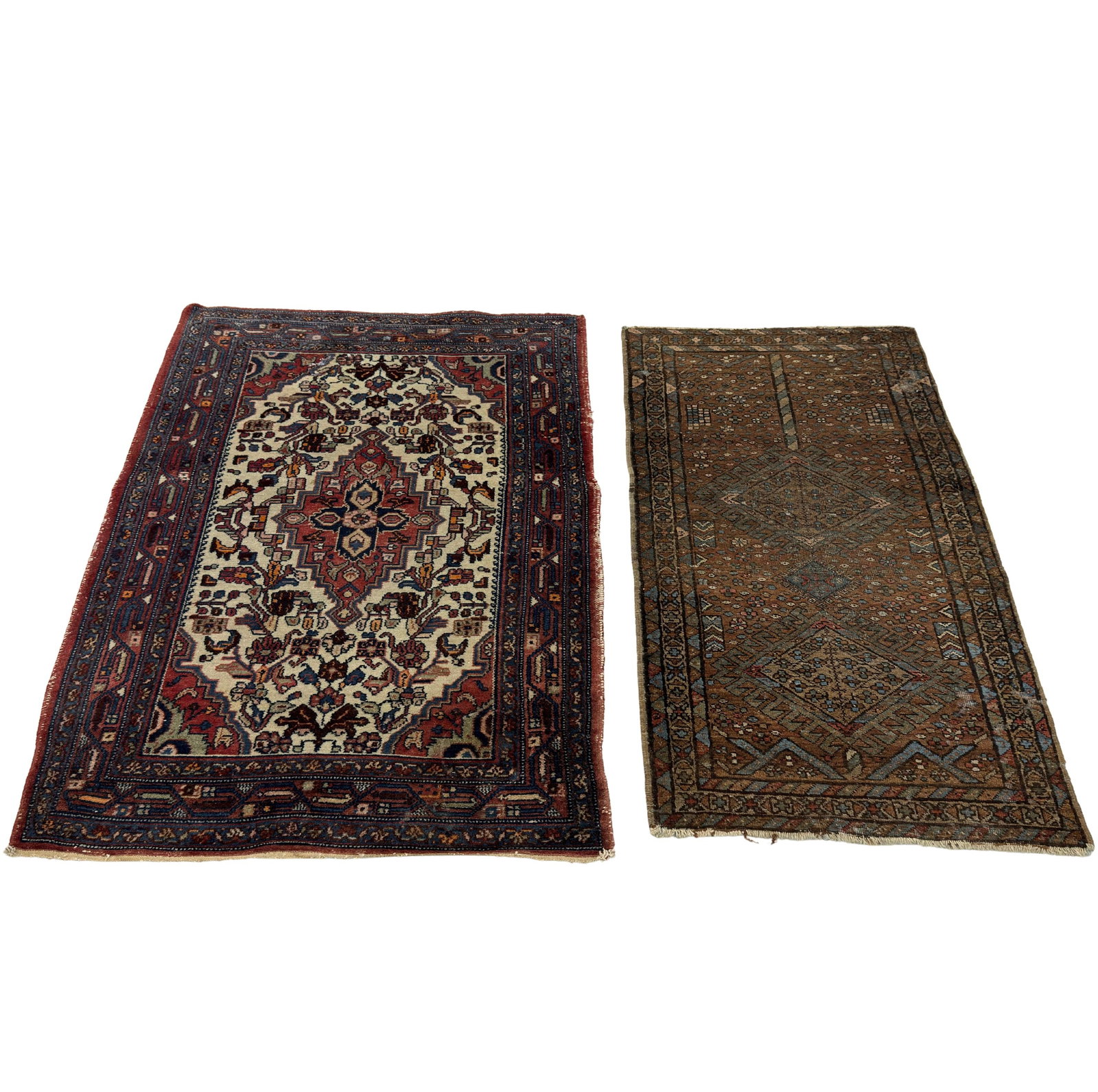 LOT (2) ANTIQUE PERSIAN HAND-KNOTTED RUGS (1 of 17)
