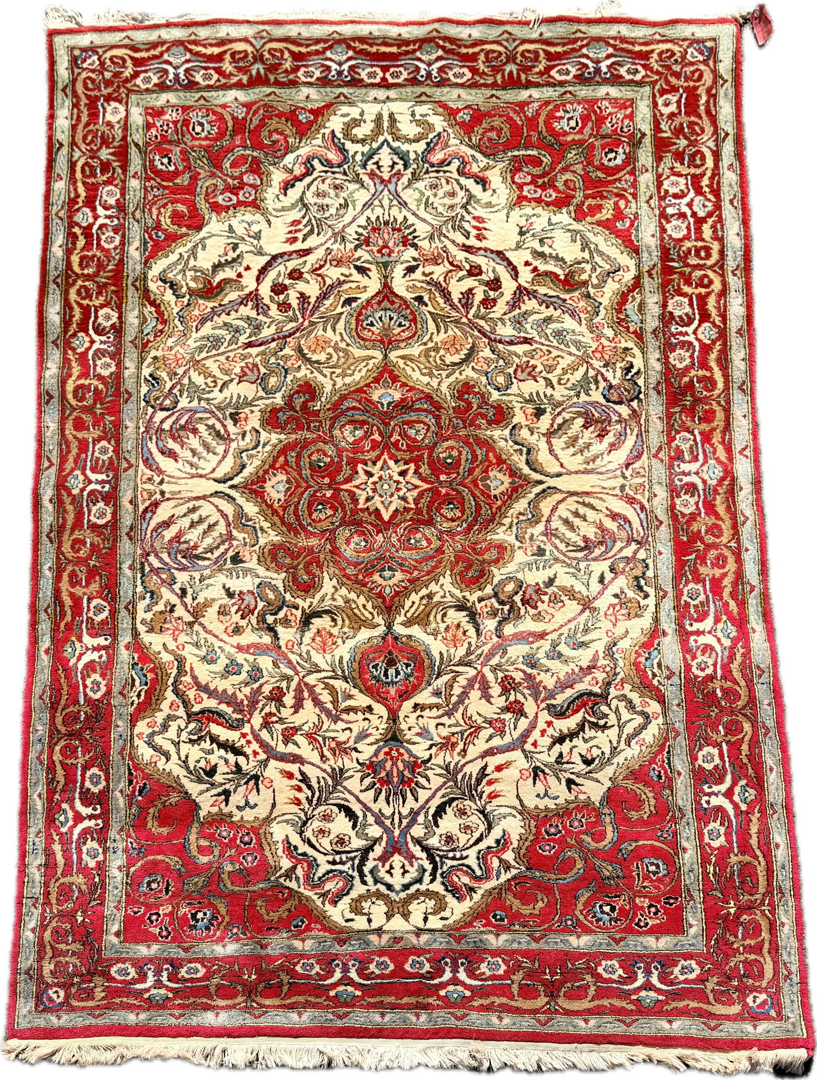 FINELY-KNOTTED PERSIAN GHOM RUG (1 of 9)