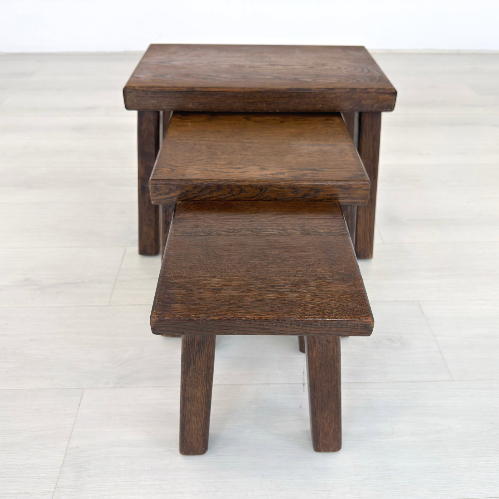 (3) BRUTALIST NESTING TABLES - 3