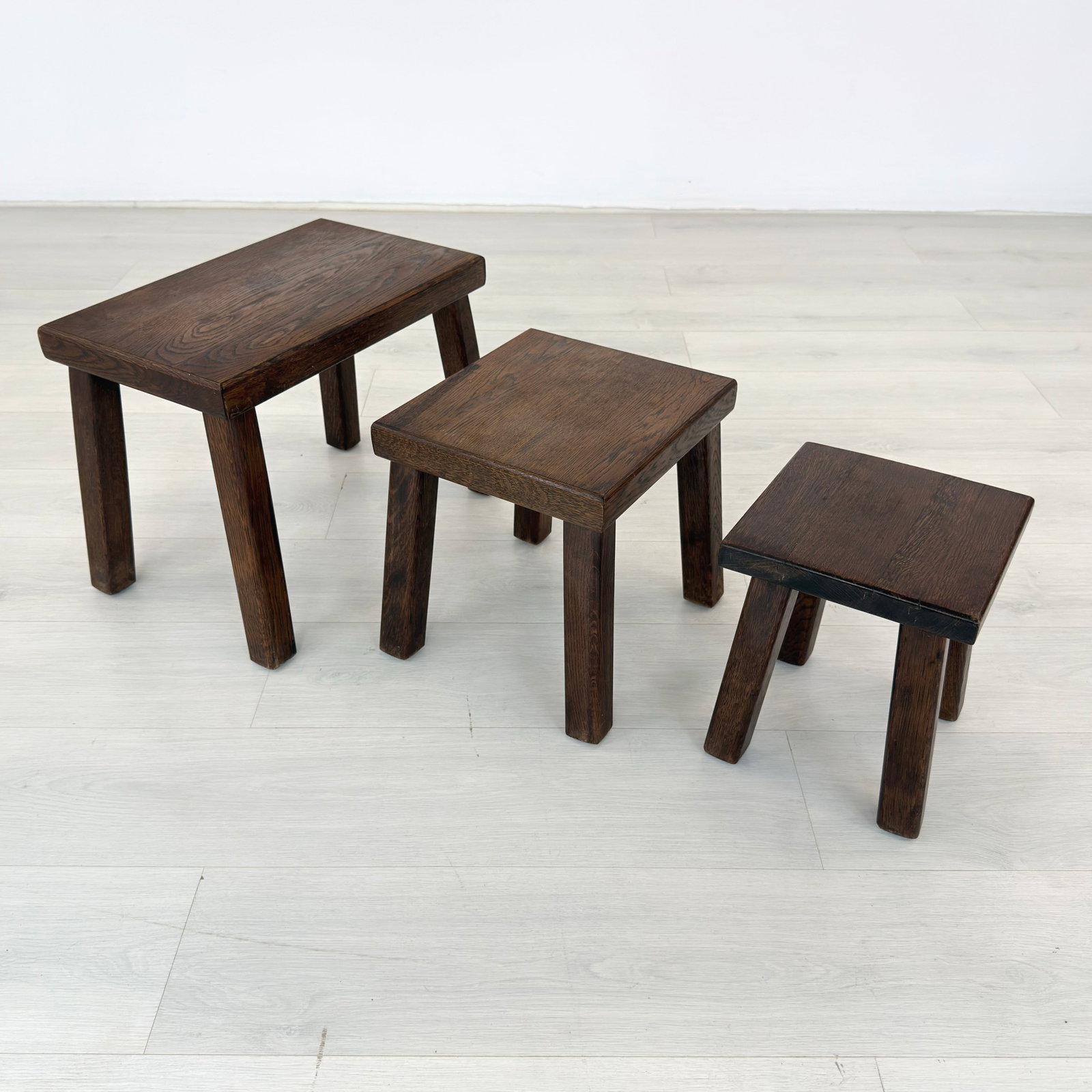 (3) BRUTALIST NESTING TABLES - 5