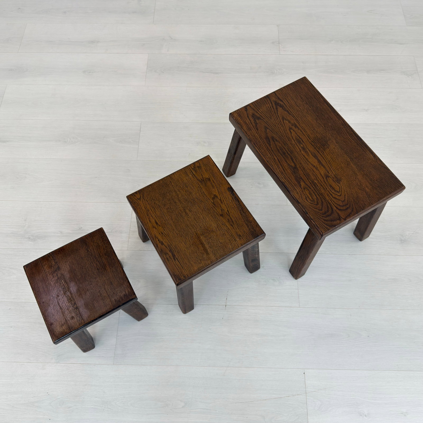 (3) BRUTALIST NESTING TABLES - 6