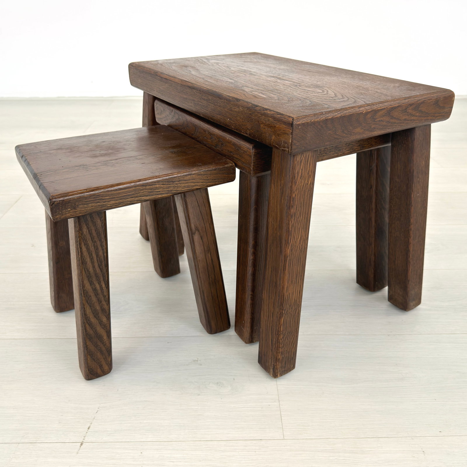 (3) BRUTALIST NESTING TABLES - 8