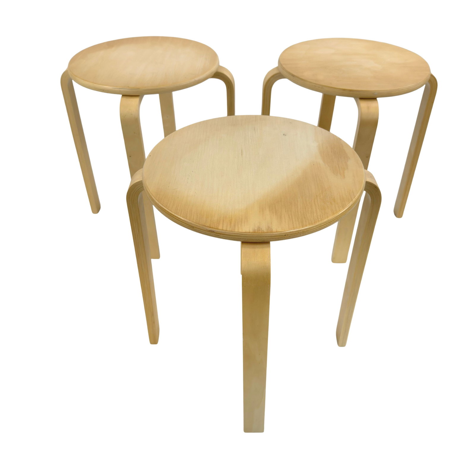 (3) STACKING STOOLS ATTR. TO ALVAR AALTO (1 of 7)