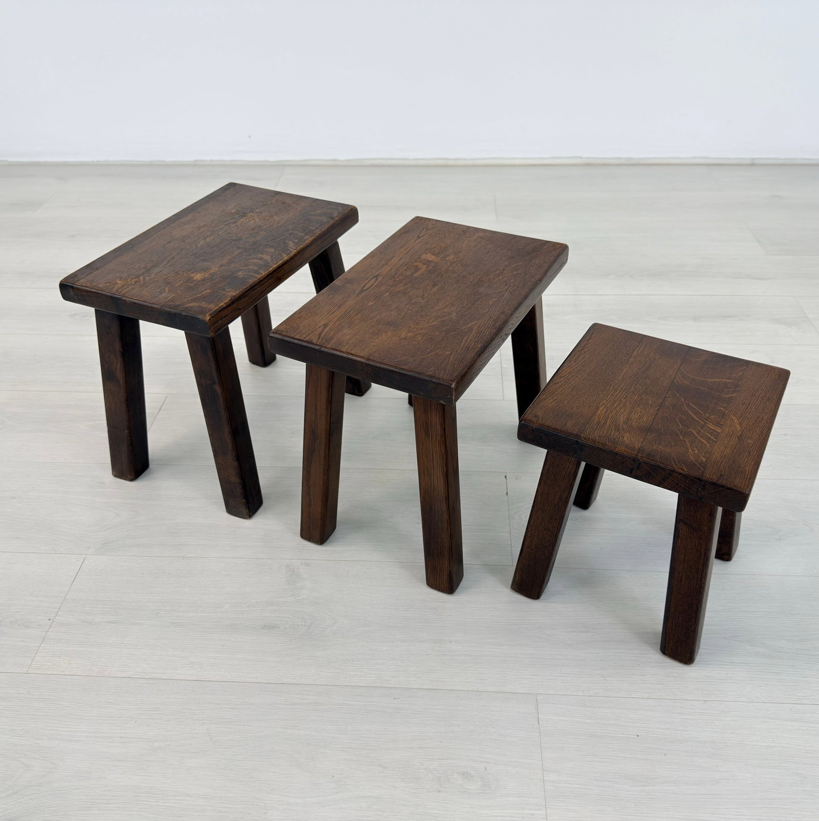 (3) BRUTALIST NESTING TABLES - 3