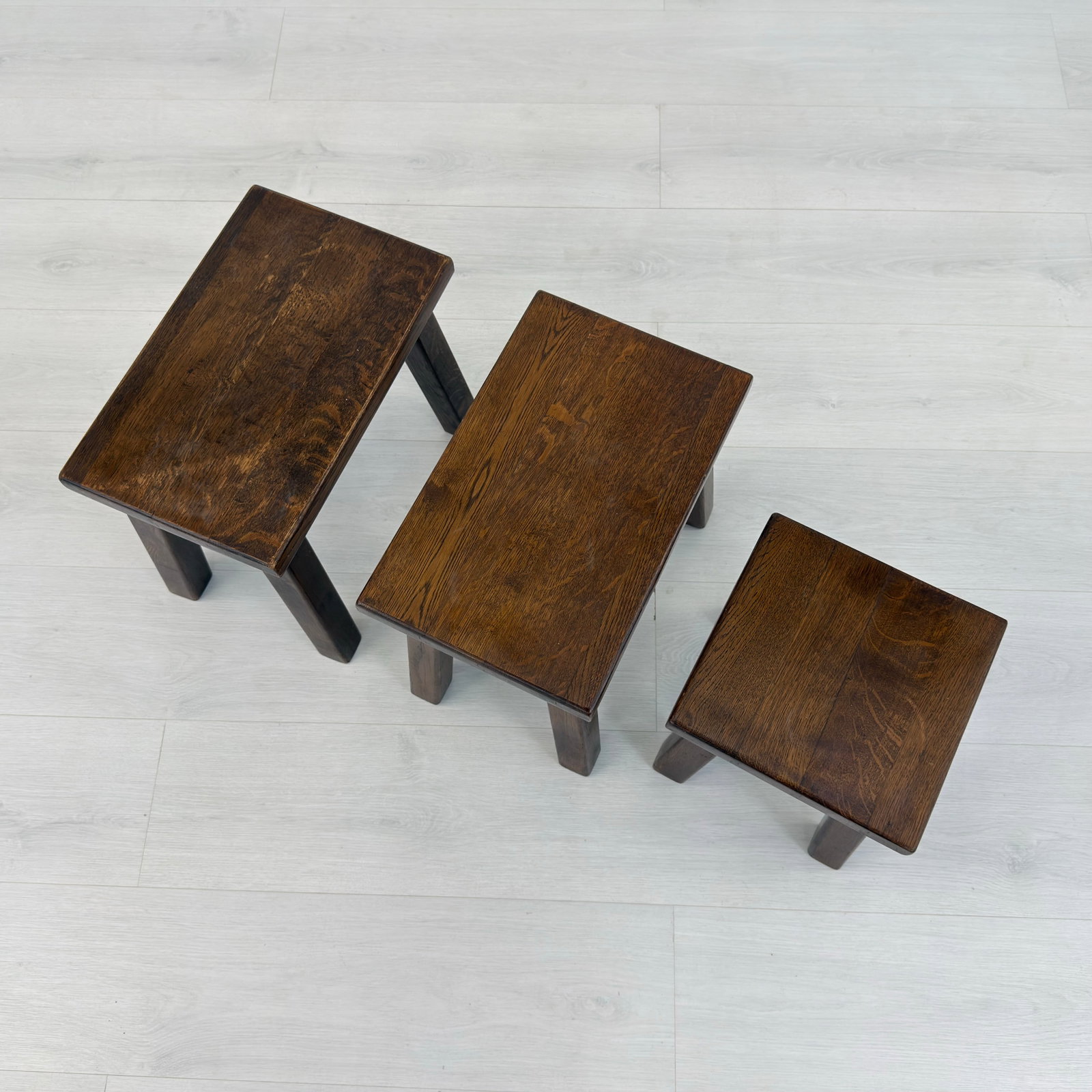 (3) BRUTALIST NESTING TABLES - 4