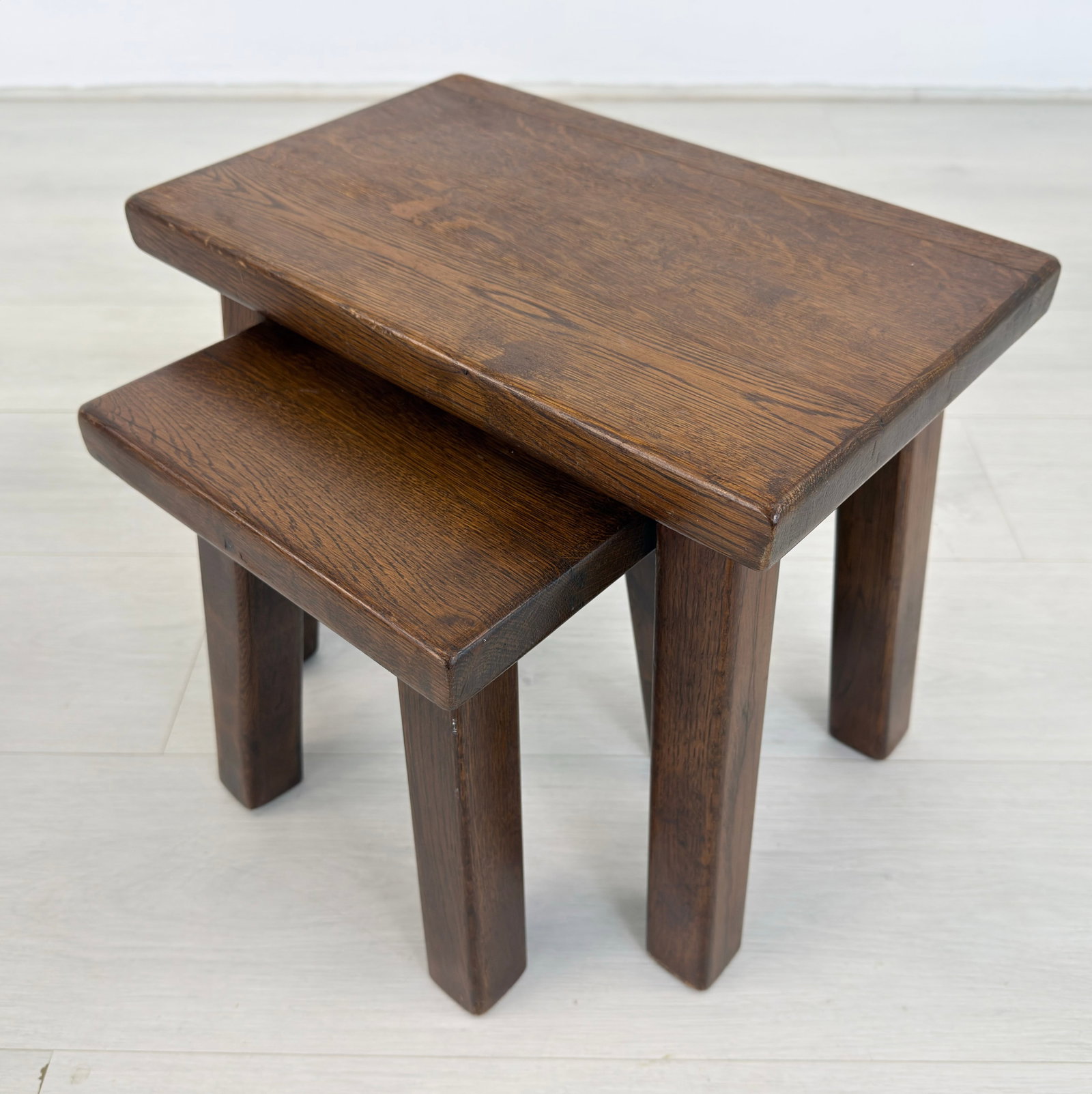 (3) BRUTALIST NESTING TABLES - 8