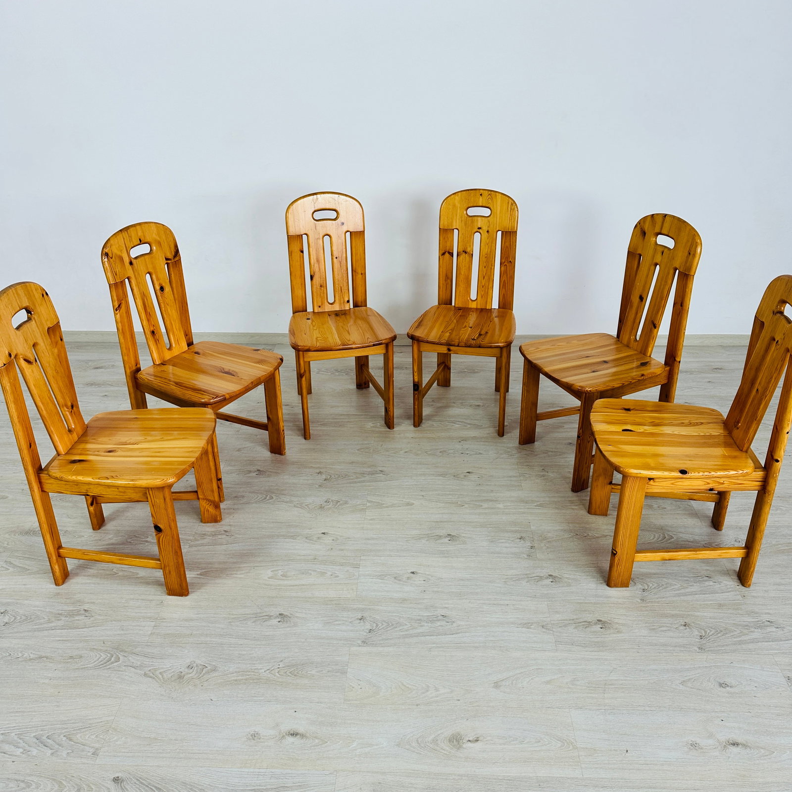 (6) EFFEZETA PINE DINING CHAIRS - 2