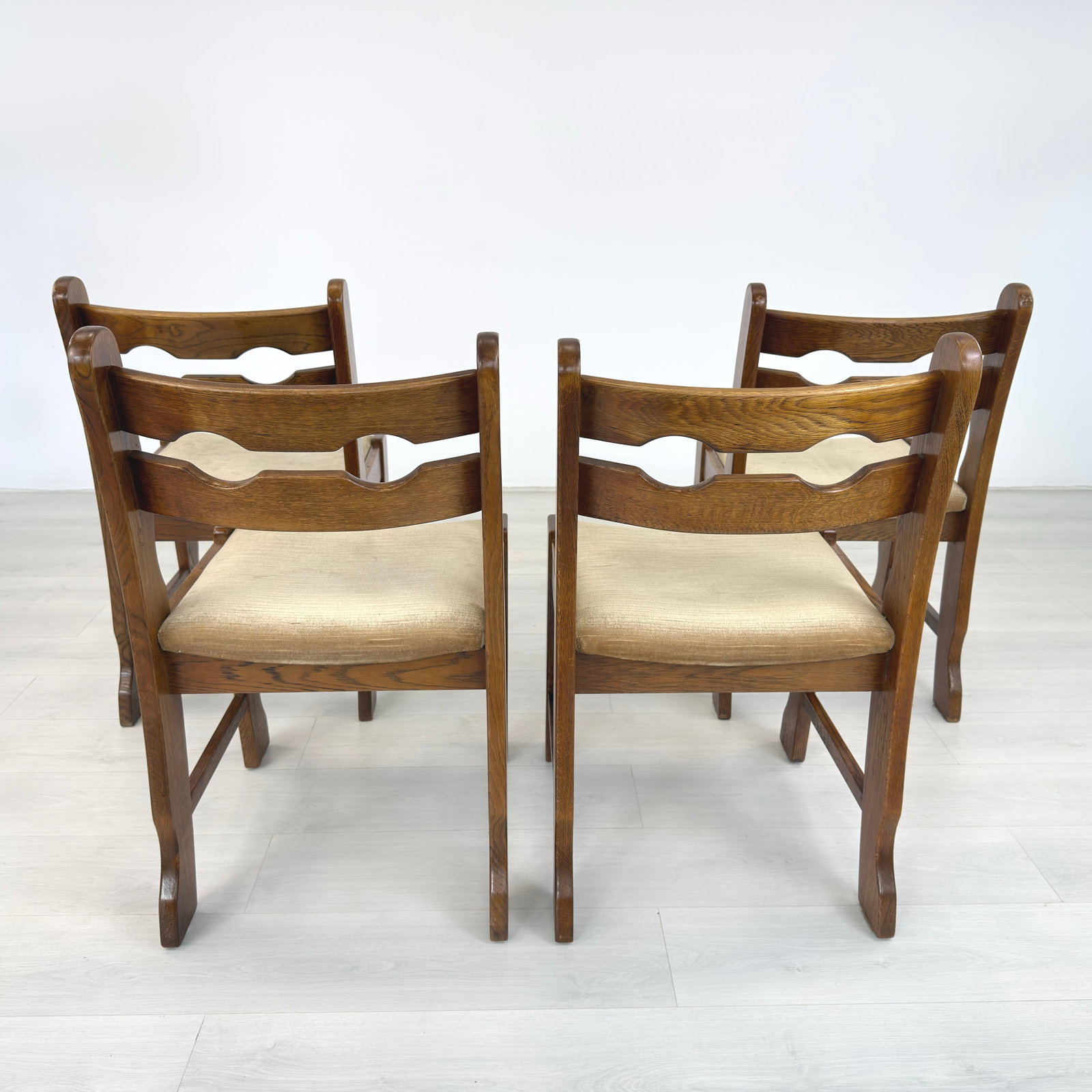(4) BRUTALIST RAZOR BLADE DINING CHAIRS - 7