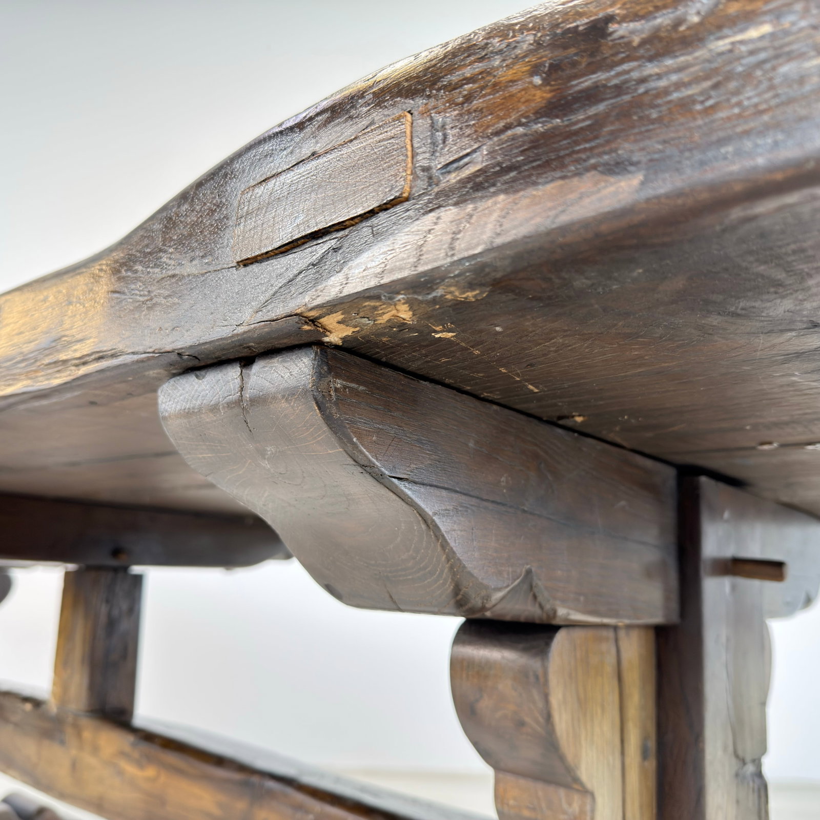 ANTIQUE FARMHOUSE DINING TABLE - 10