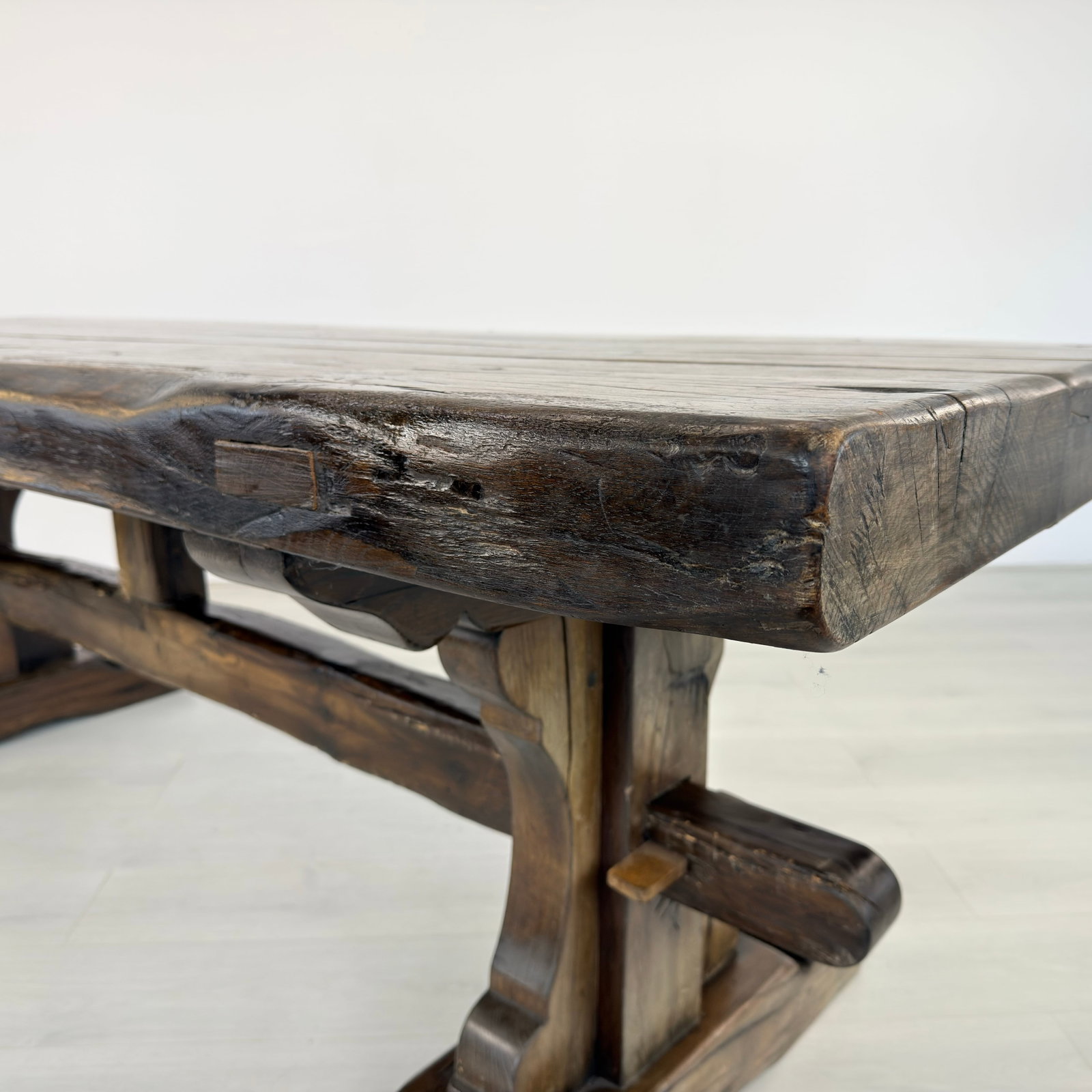 ANTIQUE FARMHOUSE DINING TABLE - 6