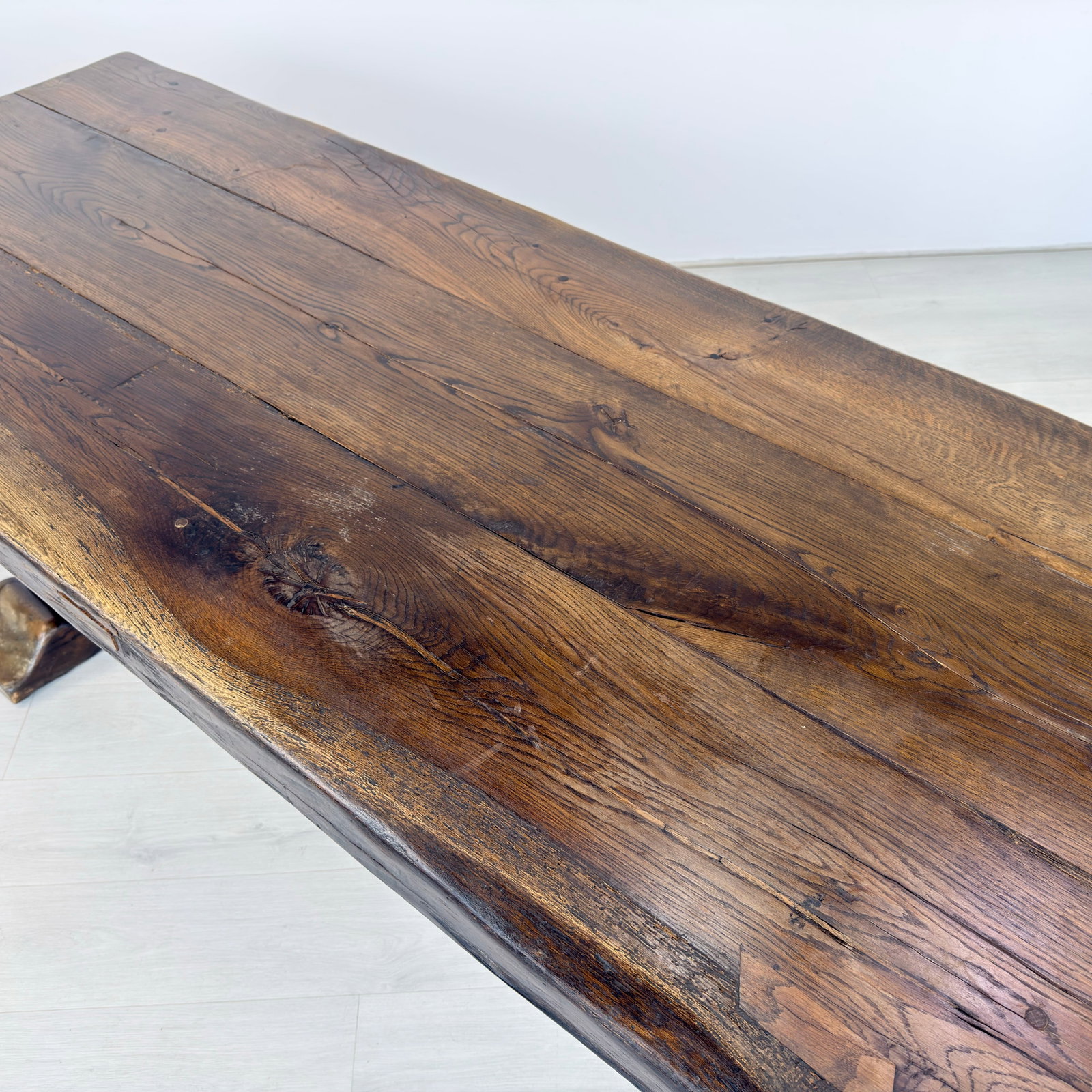 ANTIQUE FARMHOUSE DINING TABLE - 7