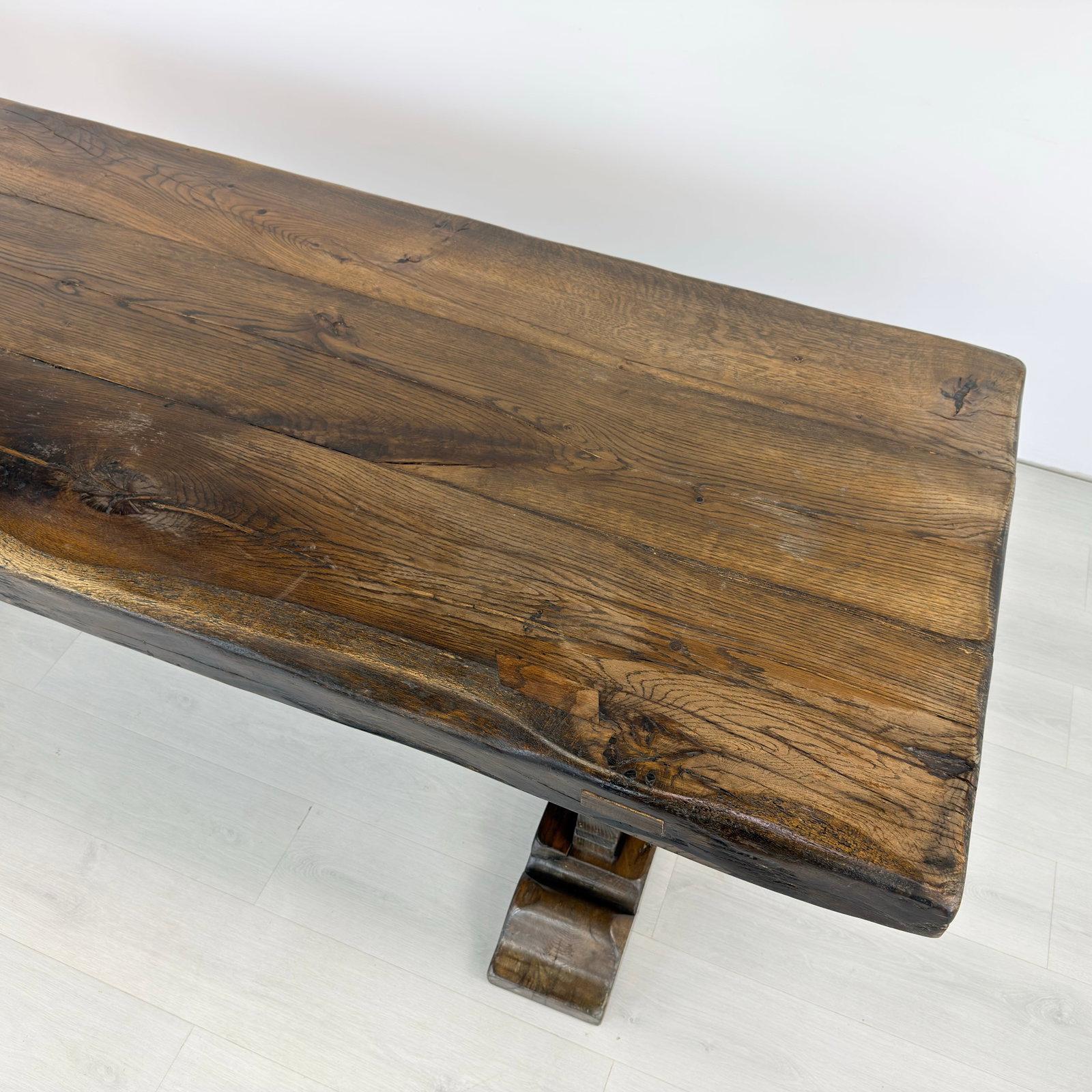 ANTIQUE FARMHOUSE DINING TABLE - 8