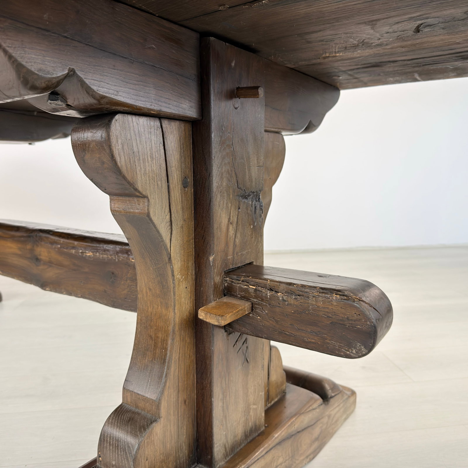 ANTIQUE FARMHOUSE DINING TABLE - 9