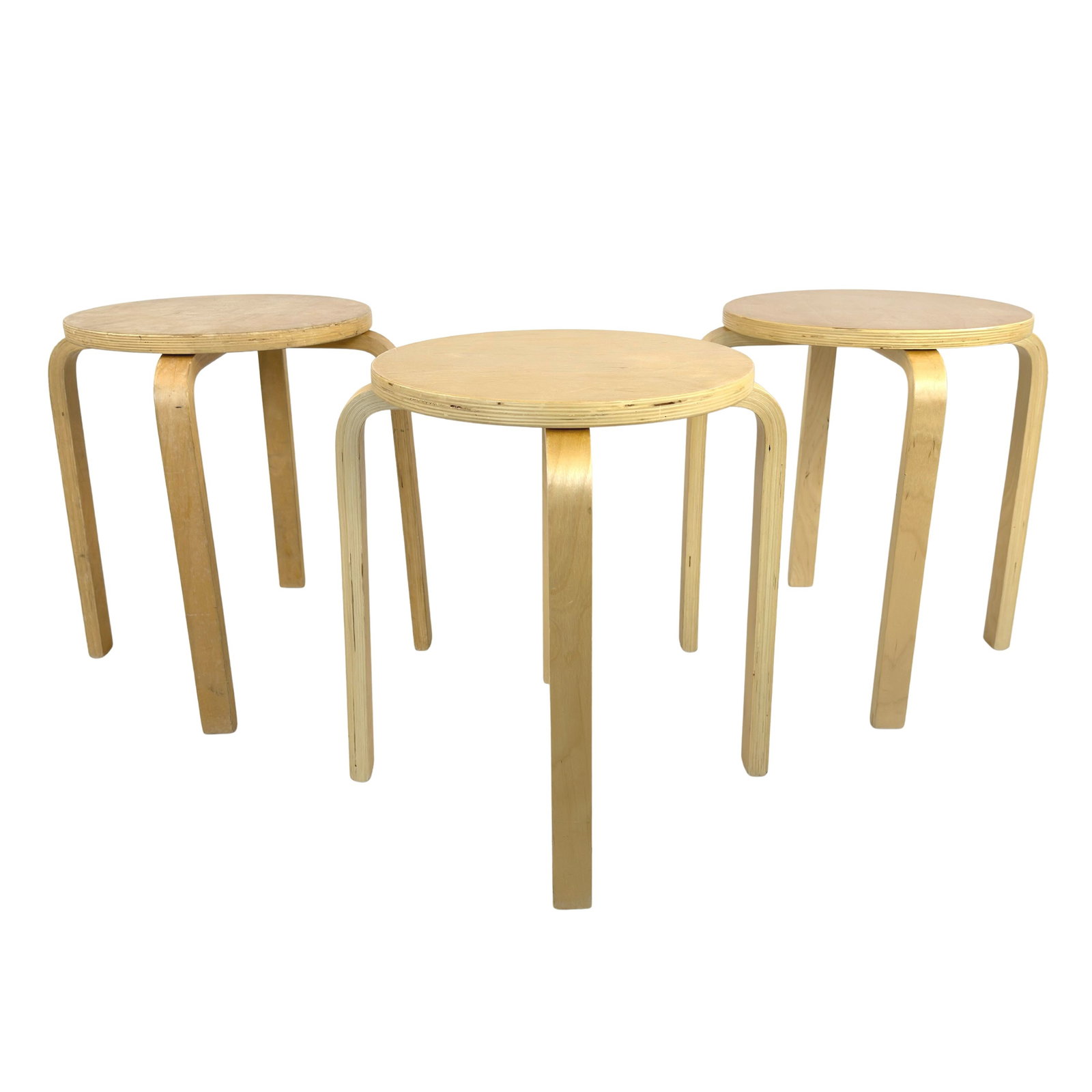 (3) STACKING STOOLS MANNER OF ALVAR AALTO (1 of 9)