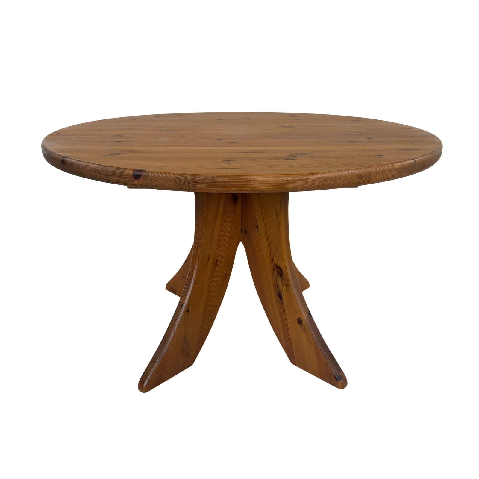 EXTENDABLE DINING TABLE MANNER OF RAINER DAUMILLER: Dimensions: H 29" x W 46.5". Vintage extendable pine dining table manner of Rainer Daumiller, 1970s. Dimensions: (extended) W 84.7".