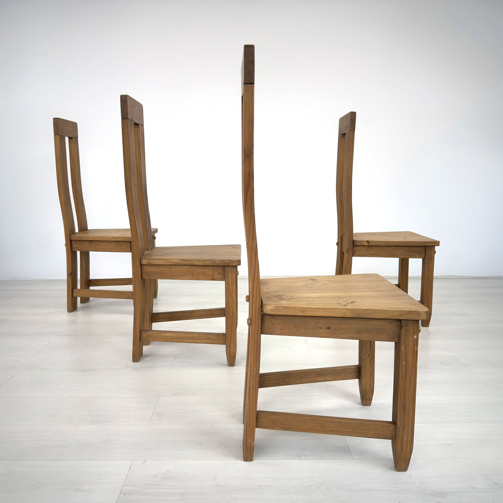 (4) BRUTALIST DINING CHAIRS - 4