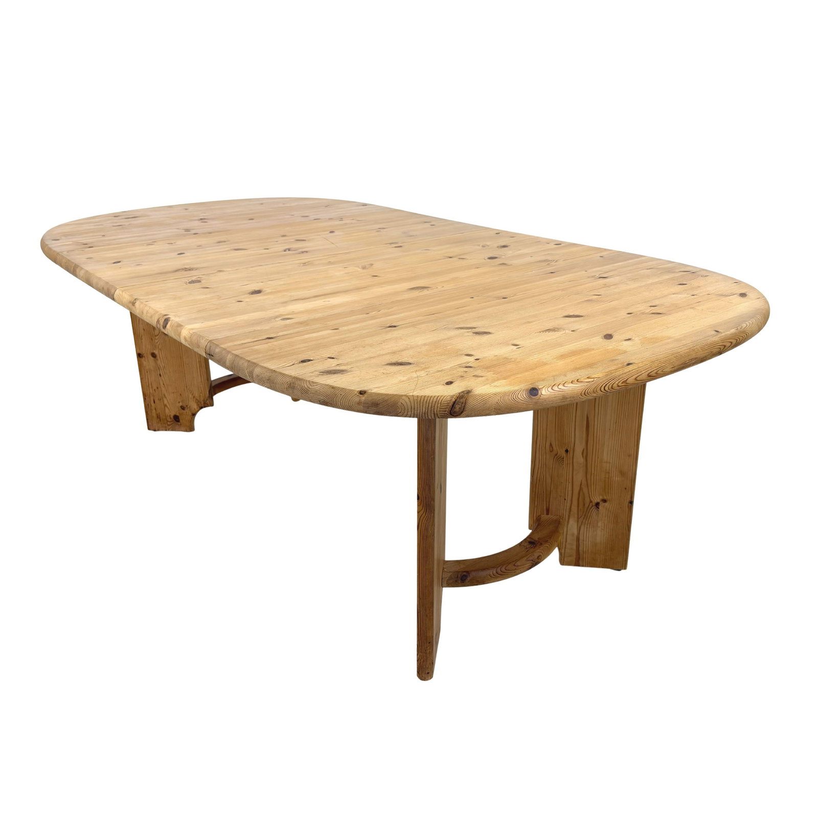 RAINER DAUMILLER EXTENDABLE DINING TABLE: Dimensions: H 29” x W 52”. Vintage pine extendable dining table designed by Rainer Daumiller, 1970s. Dimensions (extended) 87”.