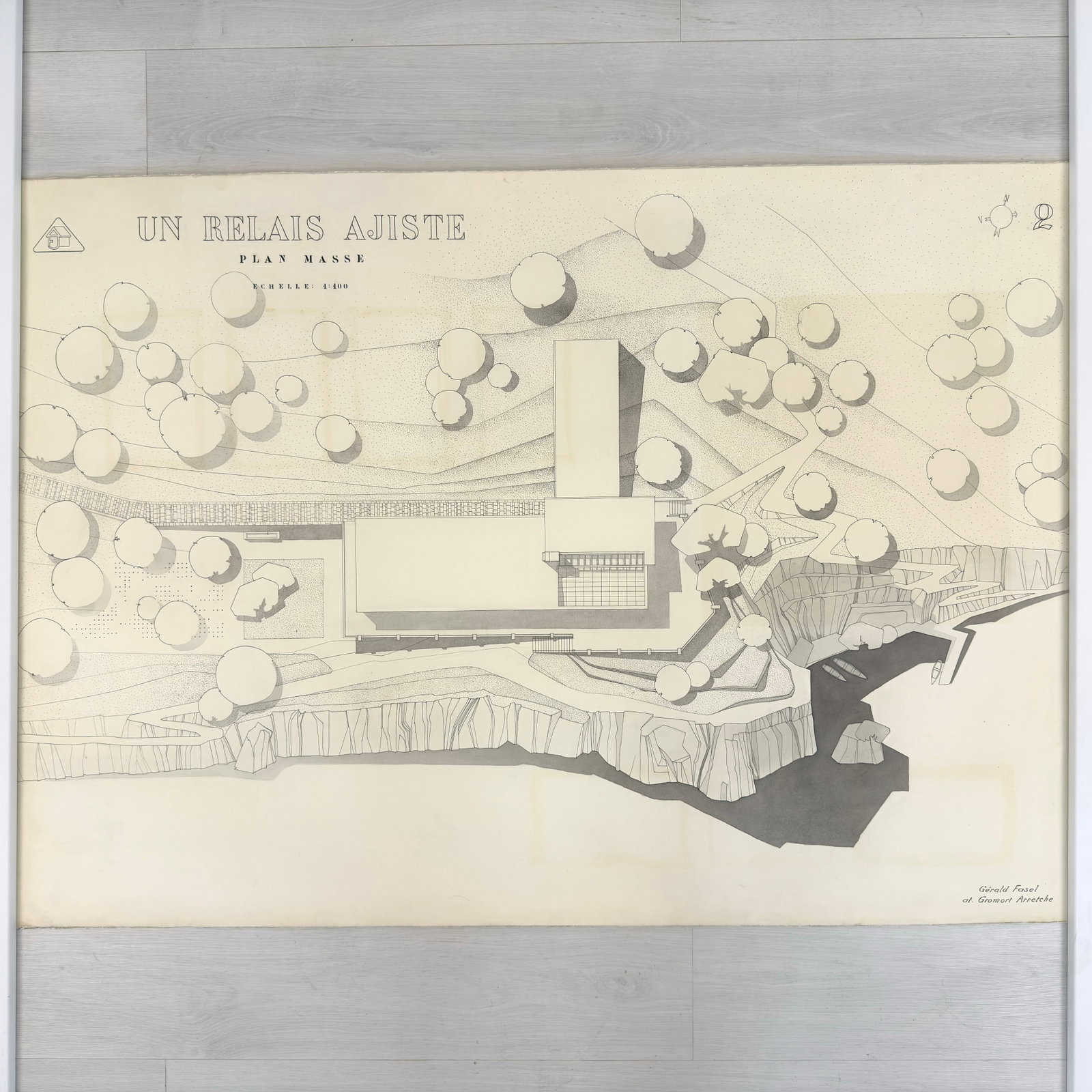 (3) VINTAGE ARCHITECTURAL DESIGN: Dimensions: H 33.5” x W 46.5”. Set of 3 architectural prints of a construction plan by G. Fasel. Dimensions: H 33.5” x W 47.5”/ H 33.3” x W 47”. (24,25,26)