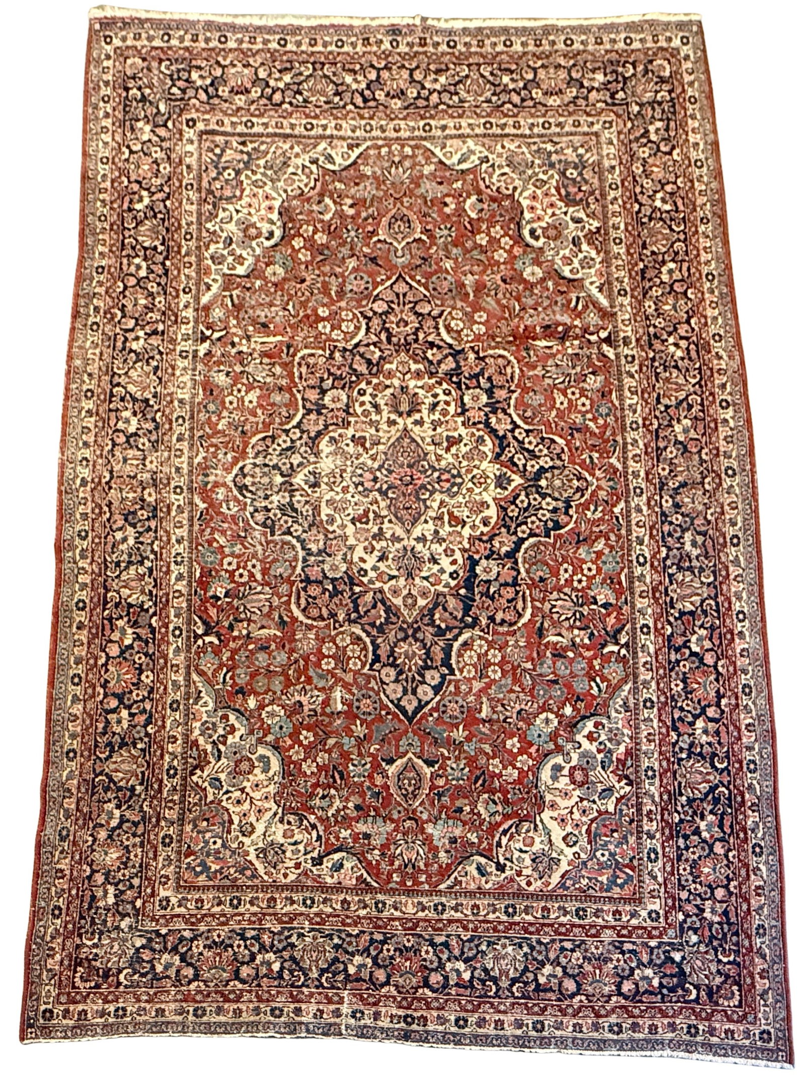 ANTIQUE PERSIAN DISTRESSED WOOL RUG (1 of 12)