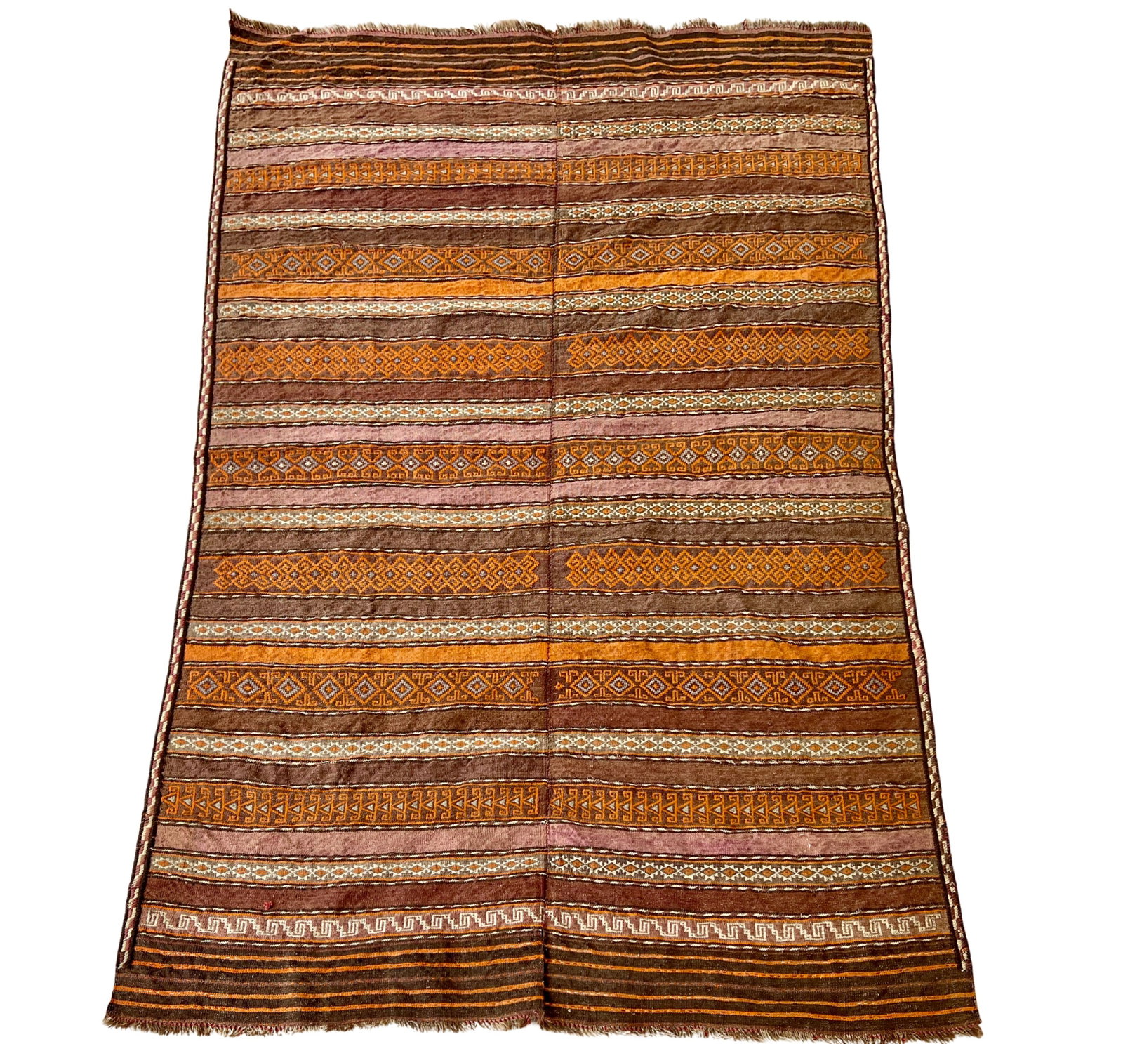 ANTIQUE CENTRAL ASIAN KILIM RUNNER RUG (1 of 7)
