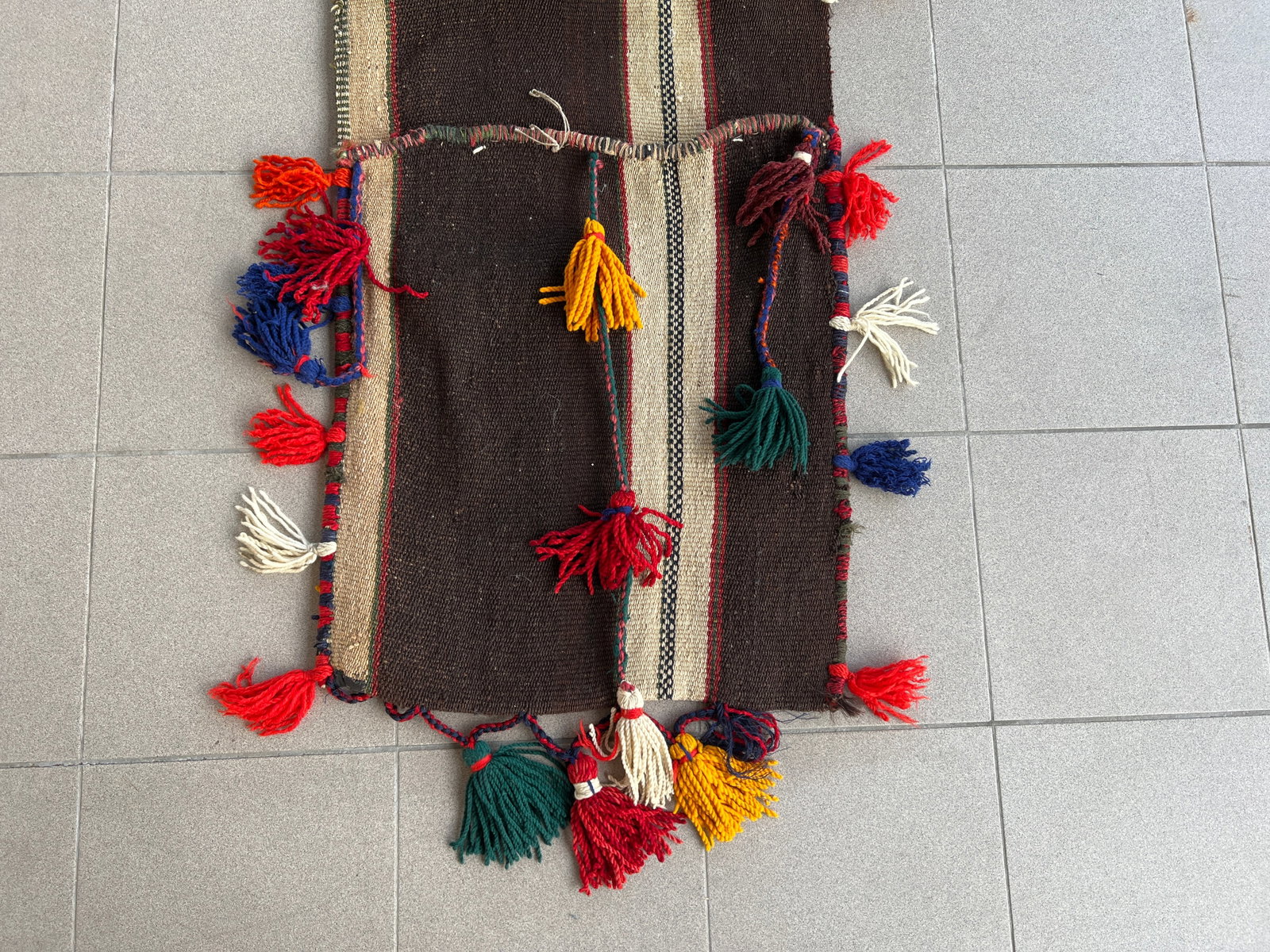 ANTIQUE BERBER FLATWEAVE COVER - 3