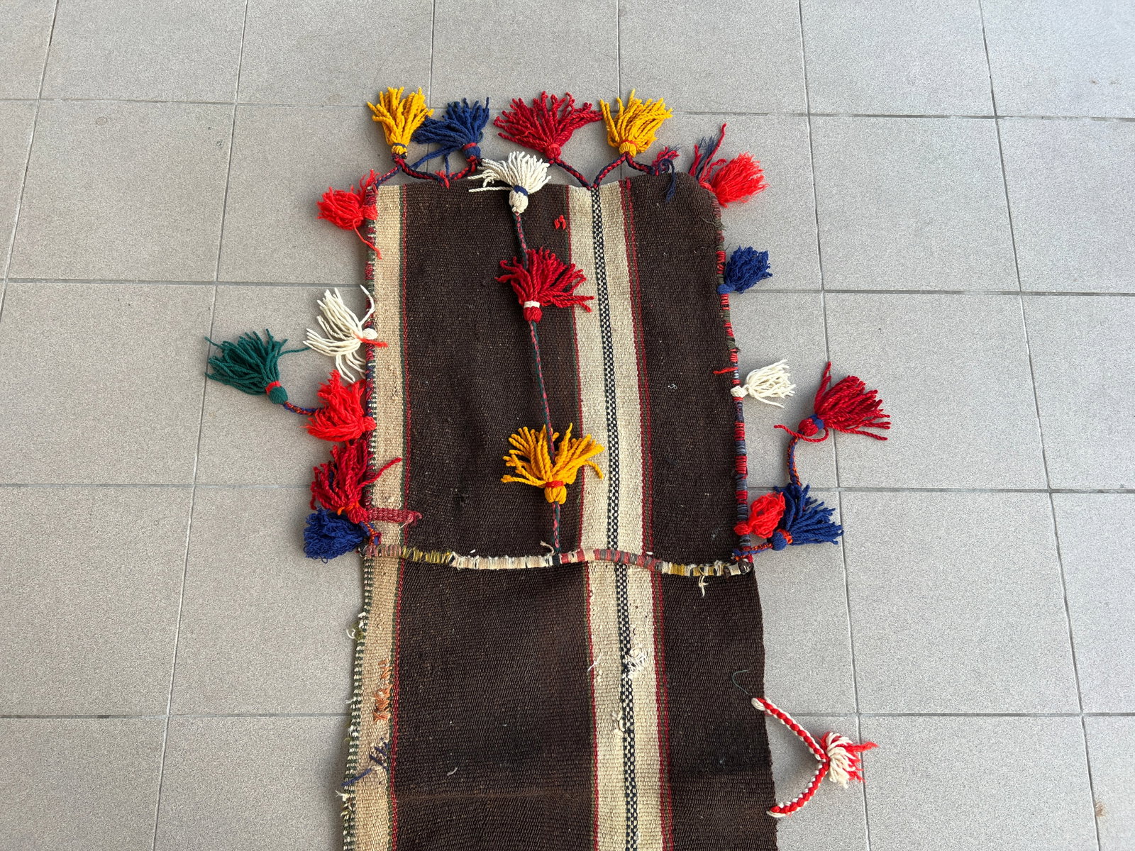 ANTIQUE BERBER FLATWEAVE COVER - 4