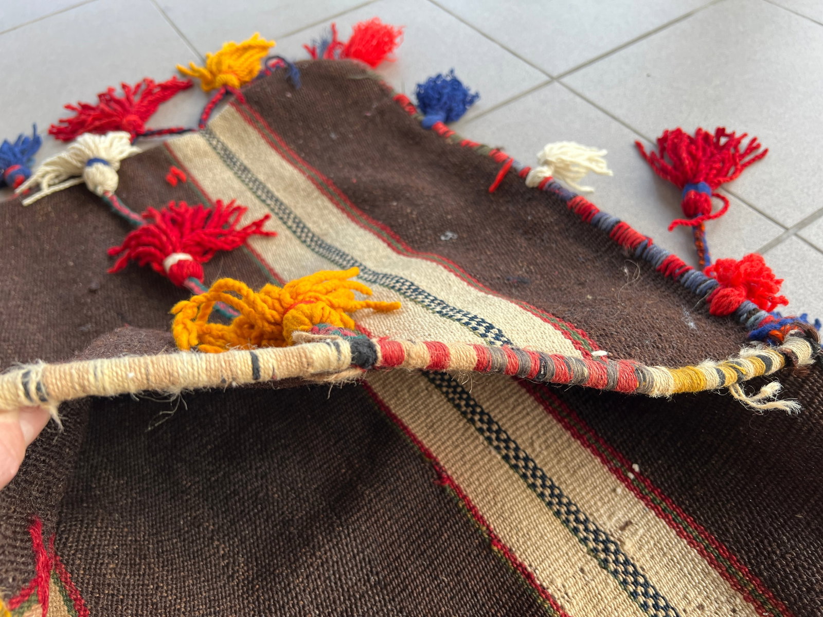 ANTIQUE BERBER FLATWEAVE COVER - 6