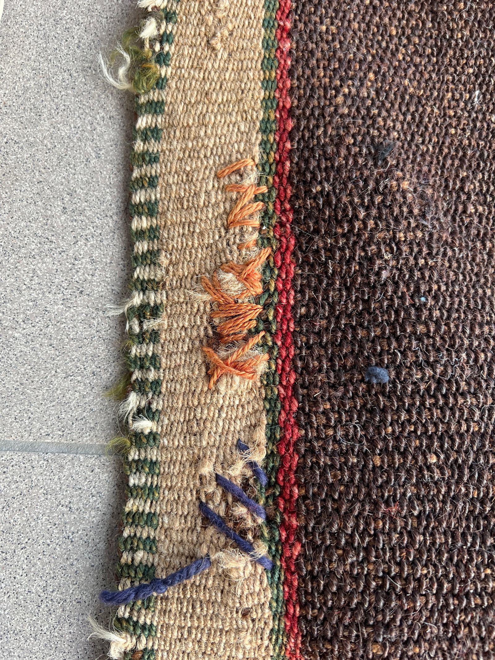 ANTIQUE BERBER FLATWEAVE COVER - 7