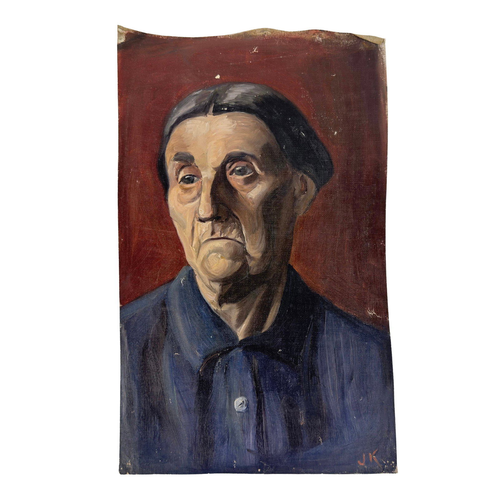 OIL PAINTING, SIGNED: Dimensions: H 19.7” x W 11.7”. Oil on paper portrait of a woman, unframed. Signed. (71)