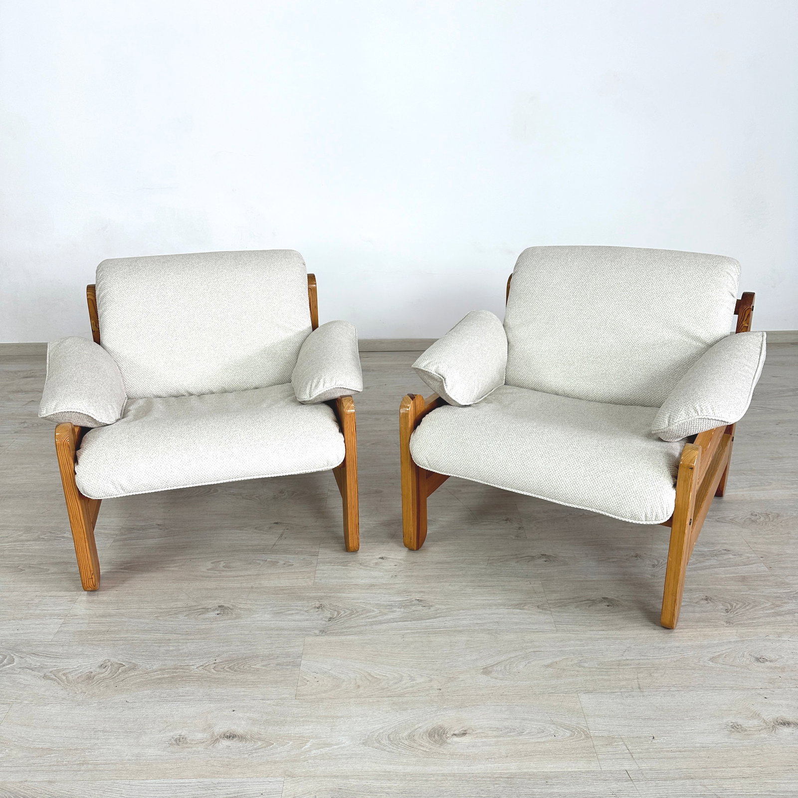 PINE EASY CHAIRS IKEA, A PAIR - 2