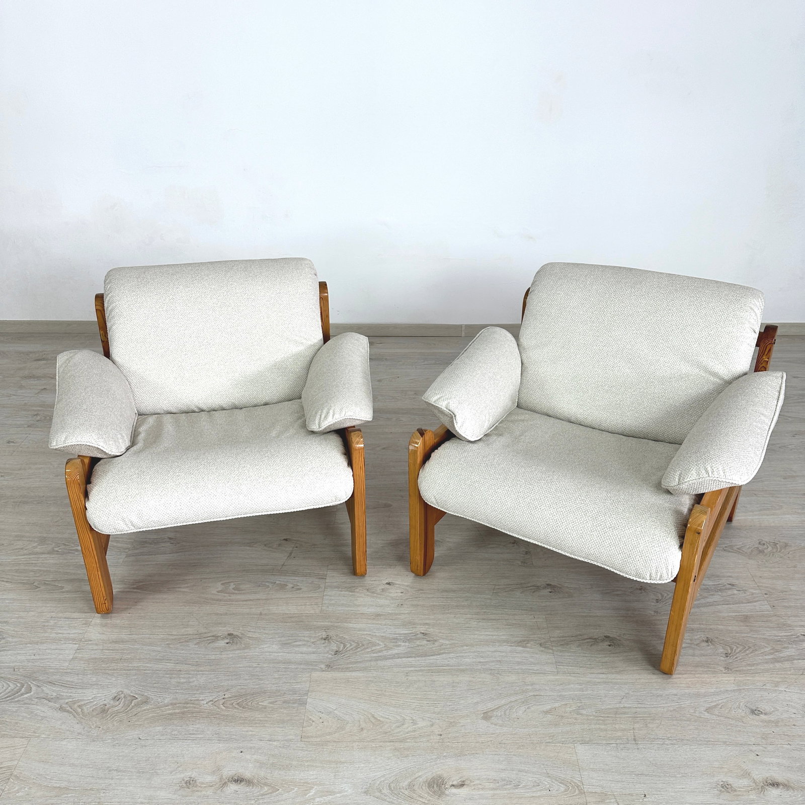 PINE EASY CHAIRS IKEA, A PAIR - 3